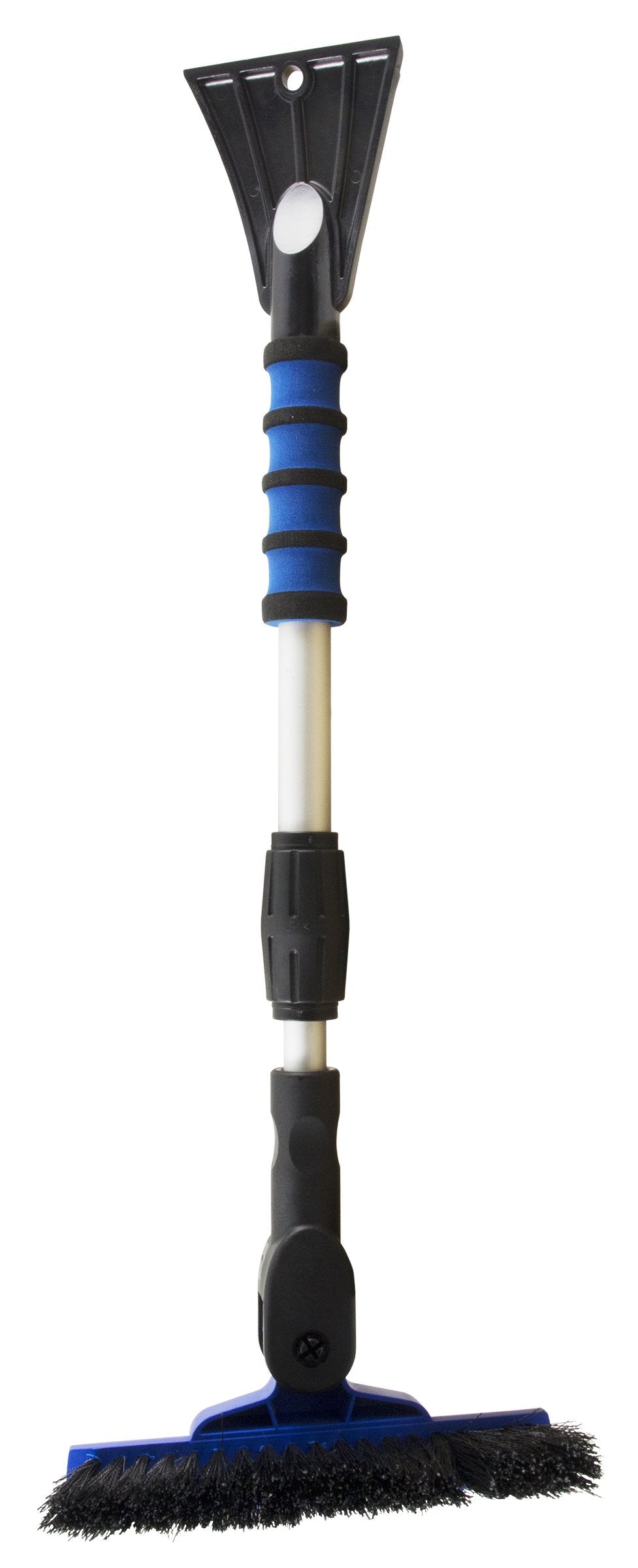 Mallory 580-EP Mini Telescoping 35'' Pivoting Dual Head with Squeegee and Integrated Ice Scraper (Colors may vary)