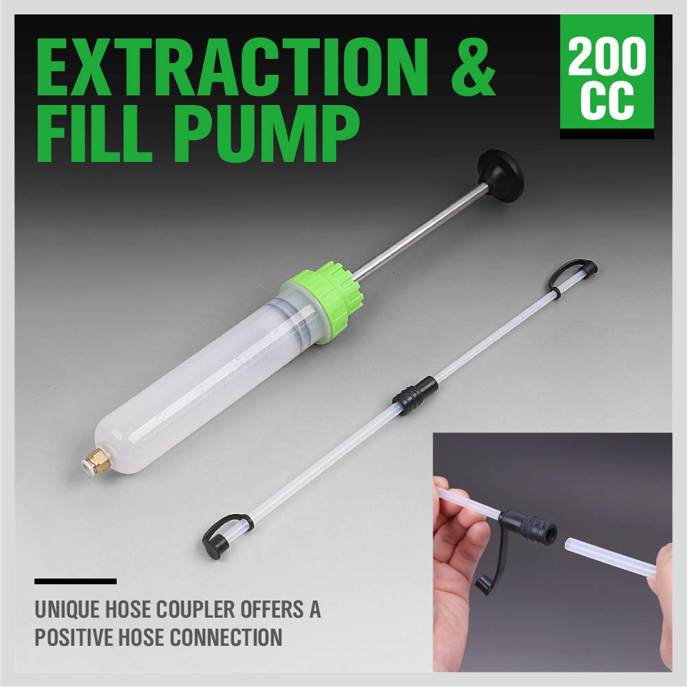 Swanlake 200Cc Fluid Extractor, Extraction&Fill Pump,Fluid Syringe Pump Manual Suction Vacuum Fuel Car Transfer