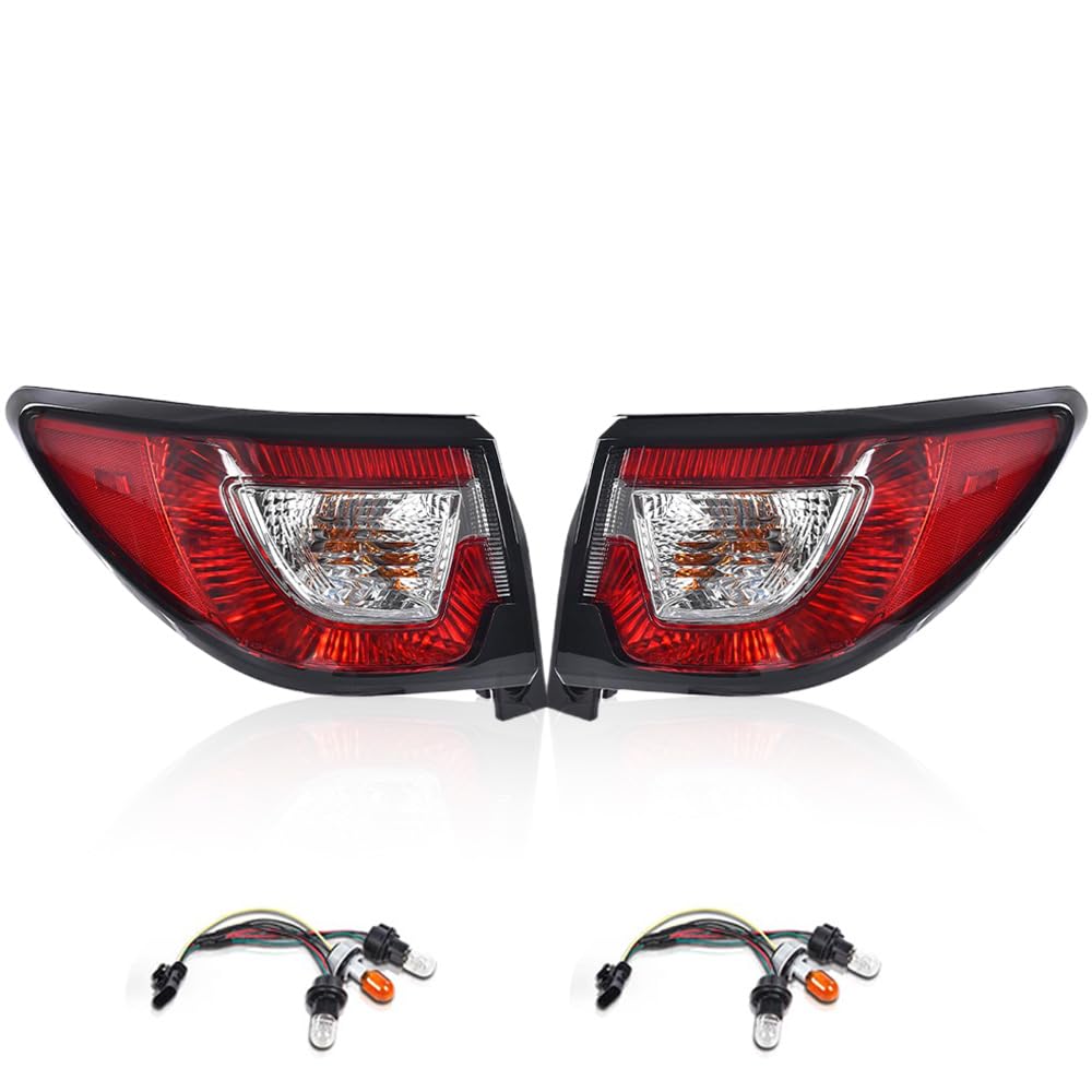 LQI Tail Lights w/Bulbs Assembly Compatible with Chevy Traverse 2013-2017 Left & Right Rear Brake Lamps Assembly Luces traseras,