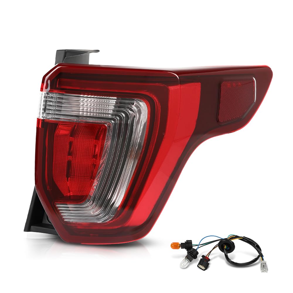 Tail Light Assembly Rear Brake Lamp Right Passenger Side Compatible with Ford Explorer 2016-2019 FB5Z13404G, FO2801250 with Wiri