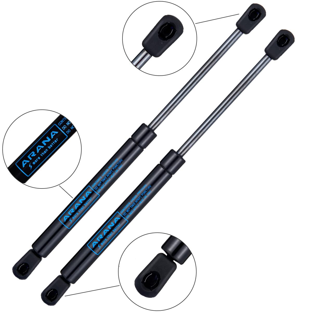 C16-21702 15Inch 40Lbs/176N Gas Struts Prop Shock, Gsni-5150-40 Lift-Support Gas Springs For Camper Shell Truck Topper Are/Leer/