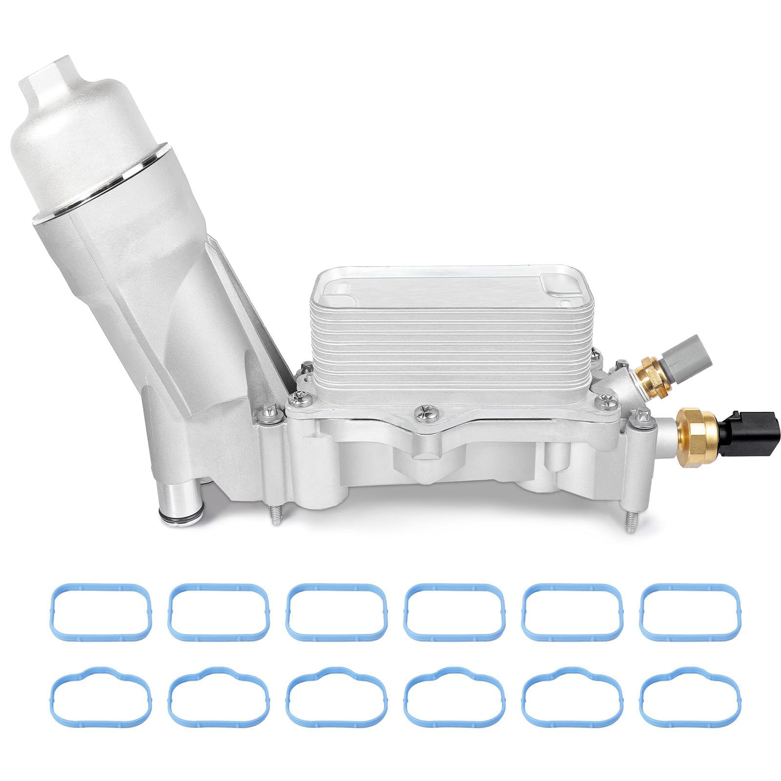 926-959 Oil Cooler Engine Oil Filter Housing Assembly, Full Aluminum Oil Cooler Kit For 3.6L 2012-2016 Jeep Grand Cherokee Wrang