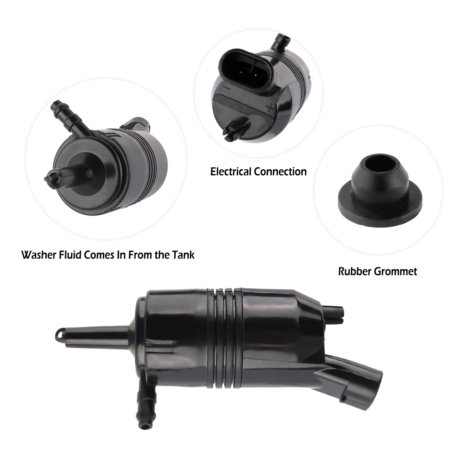 Car Windshield Washer Pump,Oem#385-232316A Windshield Wiper Pump Compatible With Chevy Silverado,Impala,Gmc Sierra,Cadillac,Buic
