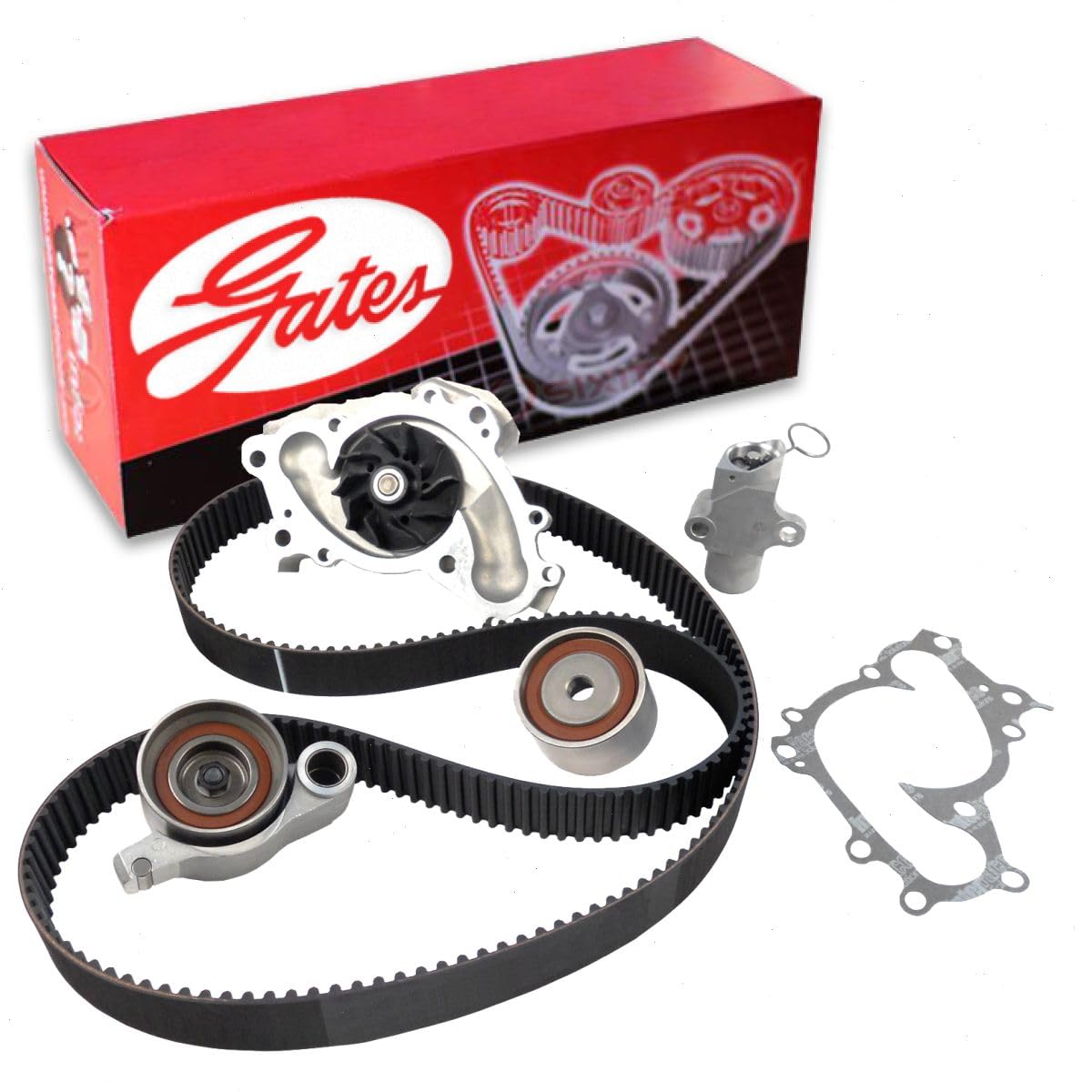 Gates PowerGrip Timing Belt Kit w Water Pump compatible with Toyota Sienna 3.3L V6 2004-2006