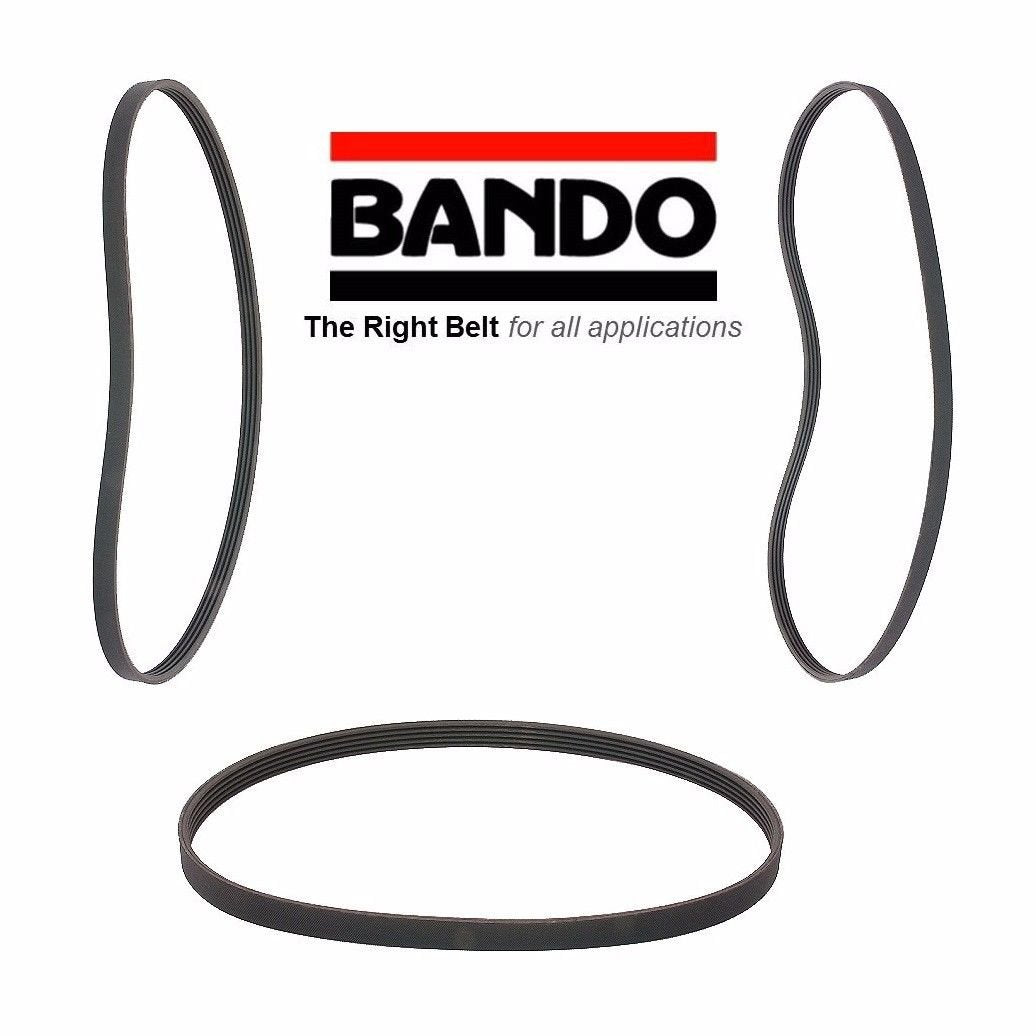 Bando 3 Piece Serpentine Drive Belt Set Compatible With Kia Soul 2010-2011 Engine Size 2.0 Alternator/Water Pump - Air Condition