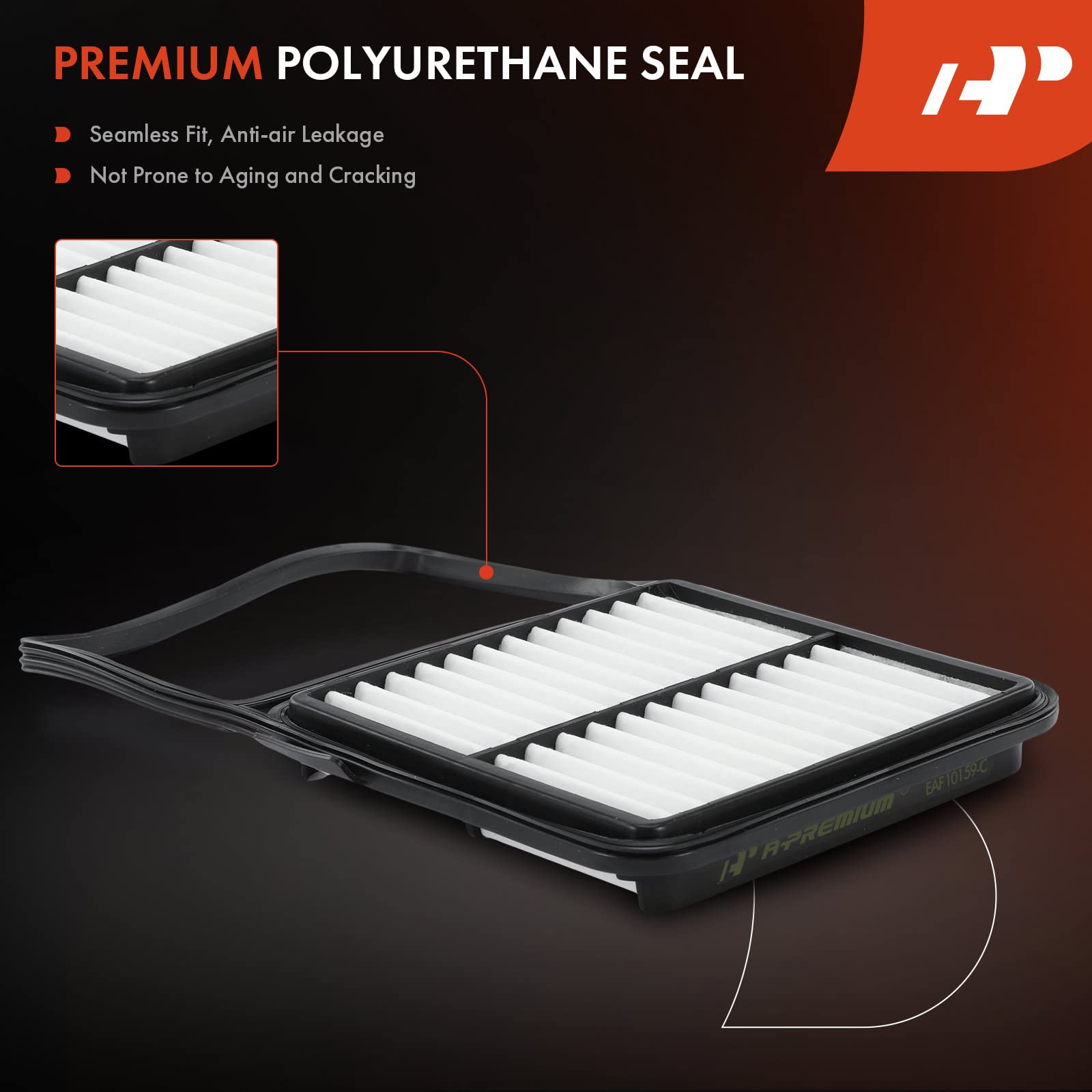 A-Premium Engine Air Filter Compatible with Toyota Prius 2004 2005 2006 2007 2008 2009 L4 1.5L, Rigid Panel Air Filter, Replace#