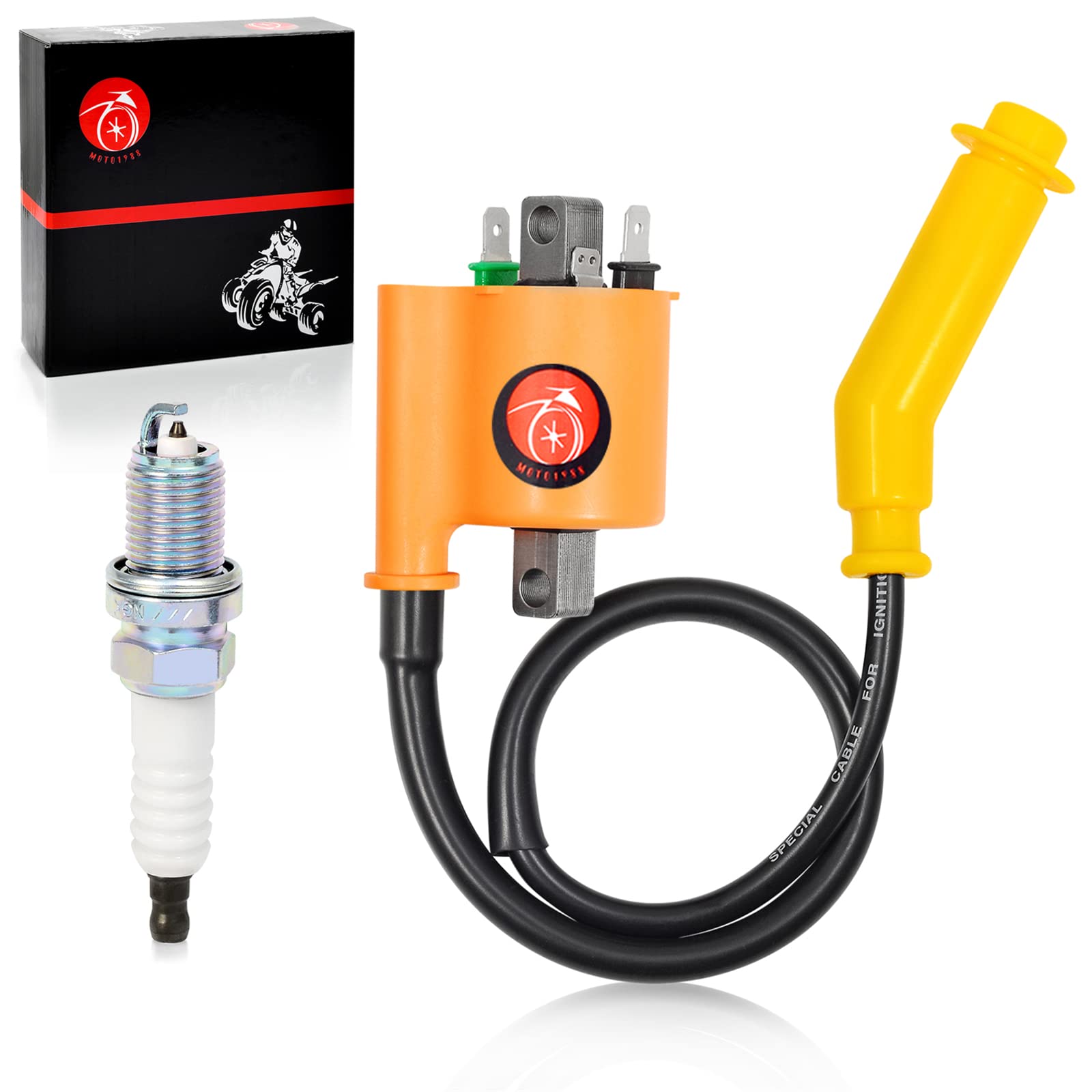 Ignition Coil & Spark Plug and Cap For Honda 420 ATV Rancher 420 TRX420 PFA/FPM/FA/FPE/TE/TM/FE/FM 2007-2013 30510-HP5-601 30700
