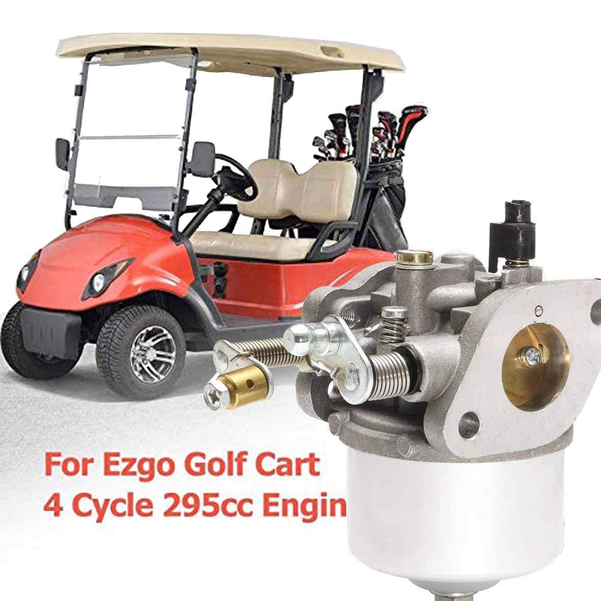 295cc Carburetor+Fuel Pump for EZ-GO Marathon Medalist TXT 4-Cycle Golf Carts 1991-up with 295cc Engines 26645-G01, 26645-G03, 2
