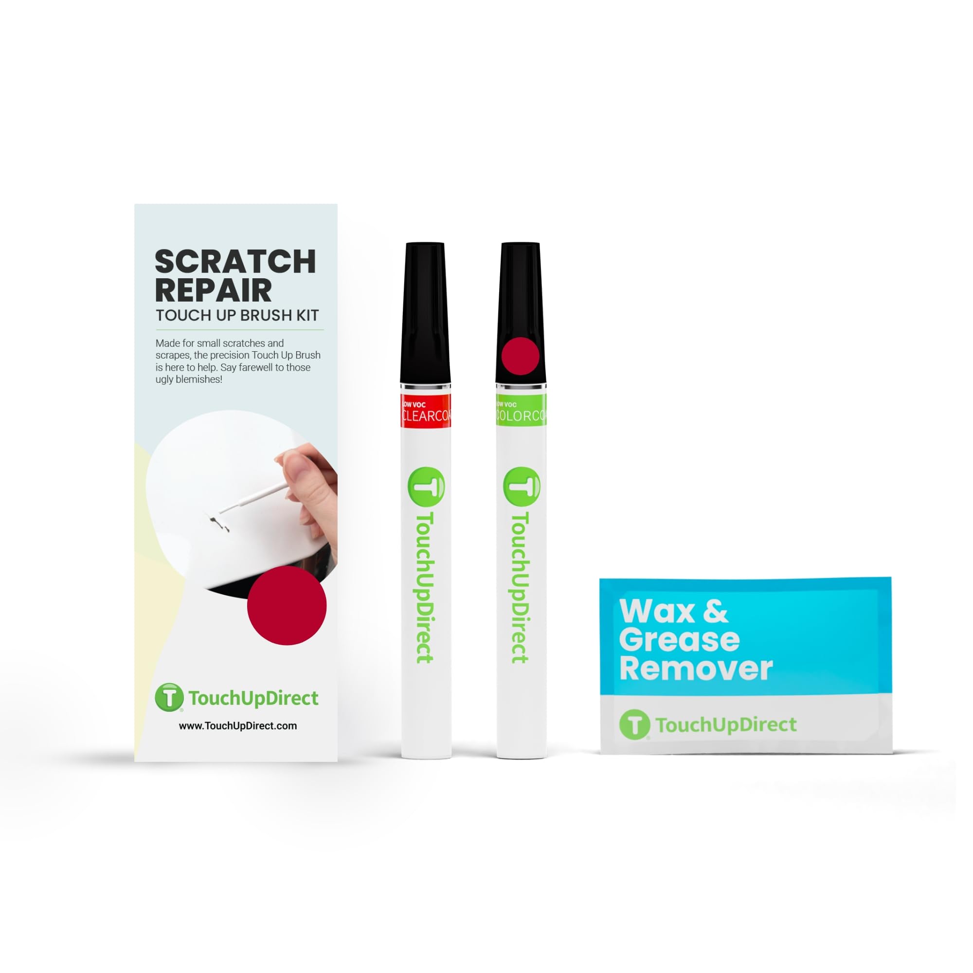 TouchUpDirect EA Hot Pepper Red Metallic Compatible with Ford Exact Match Scratch Repair Touch Up Paint - Brush Kit
