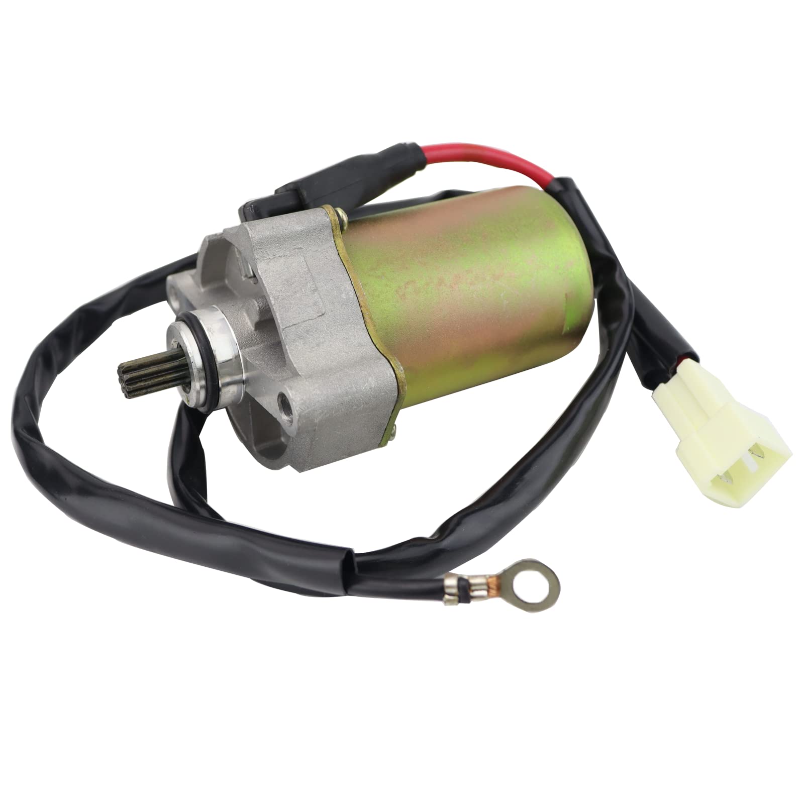 STABSOLI Starter Motor & Solenoid Relay for Polaris ATV Outlaw 90/110, Metal, Silver, Model SS83+068, 2007-2022