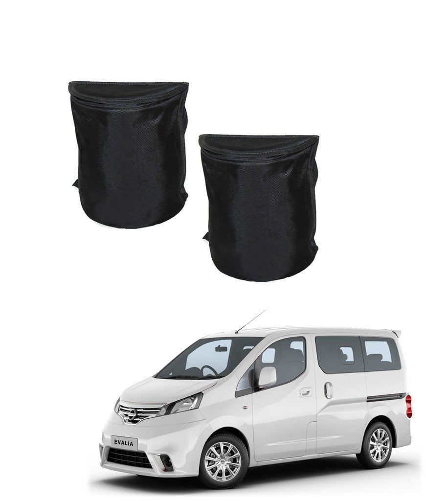 Kozdiko Semi Cylindrical Car Dustbin Set of 2 Pcs for Nissan Evalia