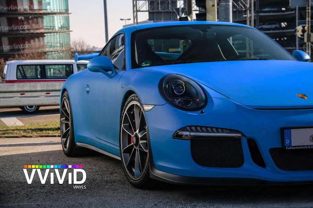 Vvivid+ Premium Vinyl Wrap Film (1.49Ft X 5Ft, Matte Smurf Blue)