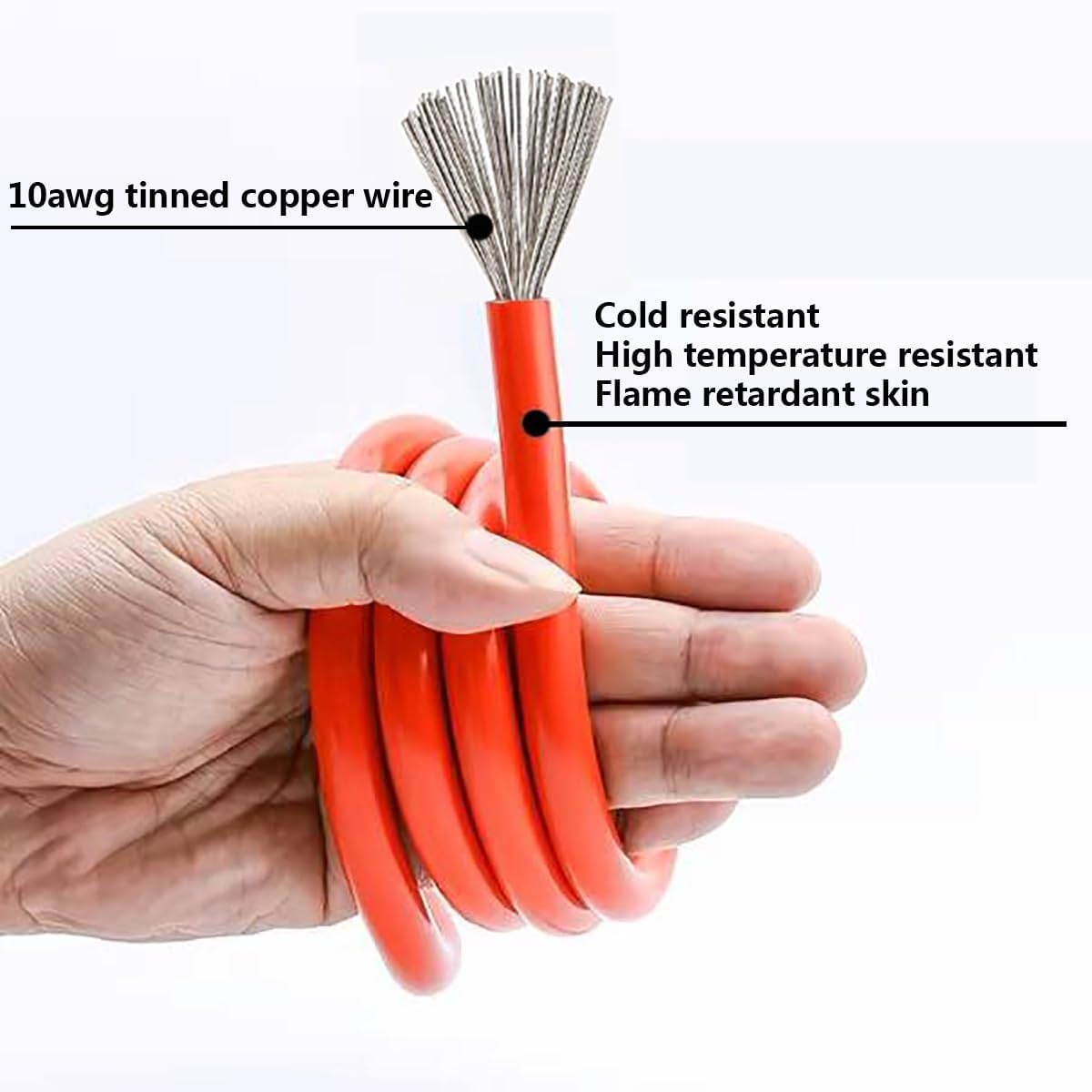 YETOR 10AWG Alligator Clips to XT60 Adapter, 2FT Extension Cord, Red, Model ST-01 for Cars & Motorcycles