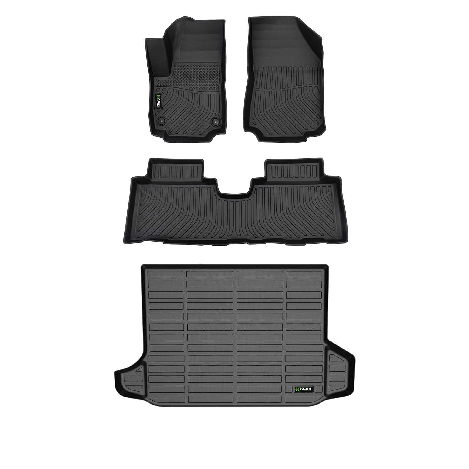 Hafidi Automotive Floor Mats & Cargo Liner For Gmc Terrain 2018-2024 & Chevrolet Equinox 2018-2024 All Weather Protection Full S