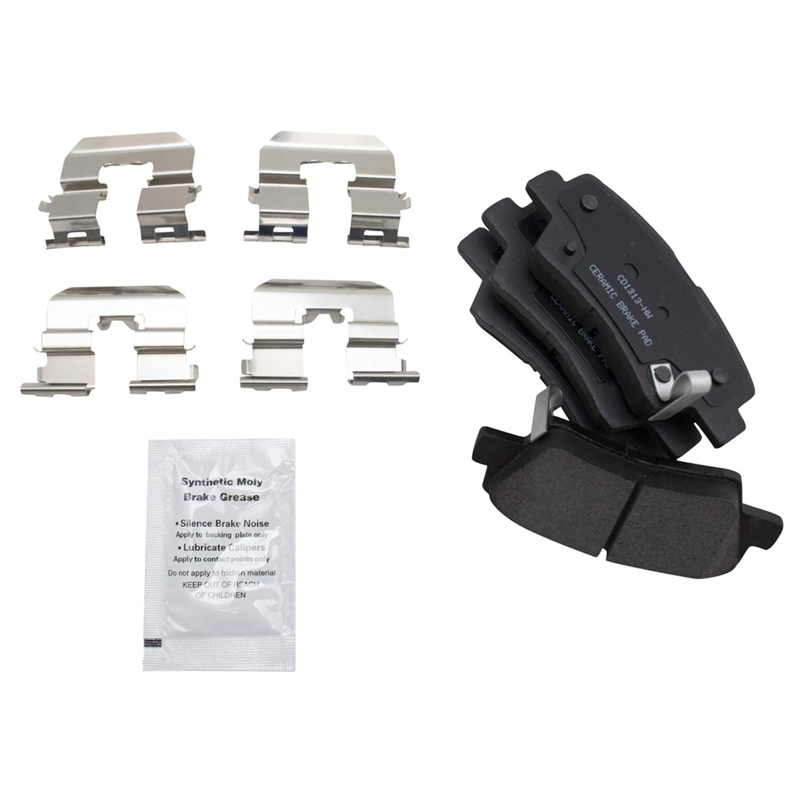 Trq Rear Brake Pad & Rotor Kit Brake Pads Brake Rotor Ceramic Compatible With 2010 Hyundai Azera 2007-2009 Kia Amanti