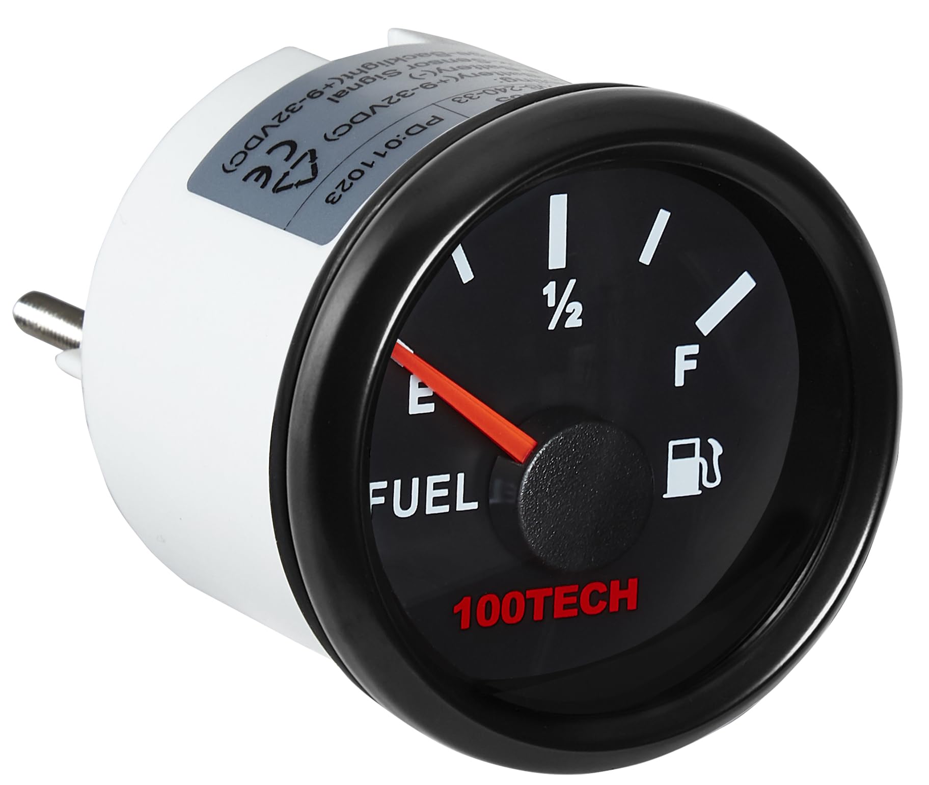 100Tech Marine Fuel Gauge 73-10 Ohms Fuel Level Gauge For Boat Car Truck Yacht Suv Waterproof 52Mm 2-1/16'' Diesel Aftermarket G
