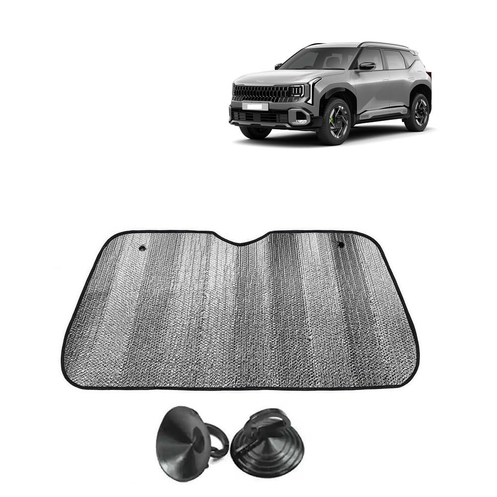 Car Windshield Sun Shade UV Rays Protector Silver Sunshade Solar Reflective Suitable for Seltos 2026 Onward