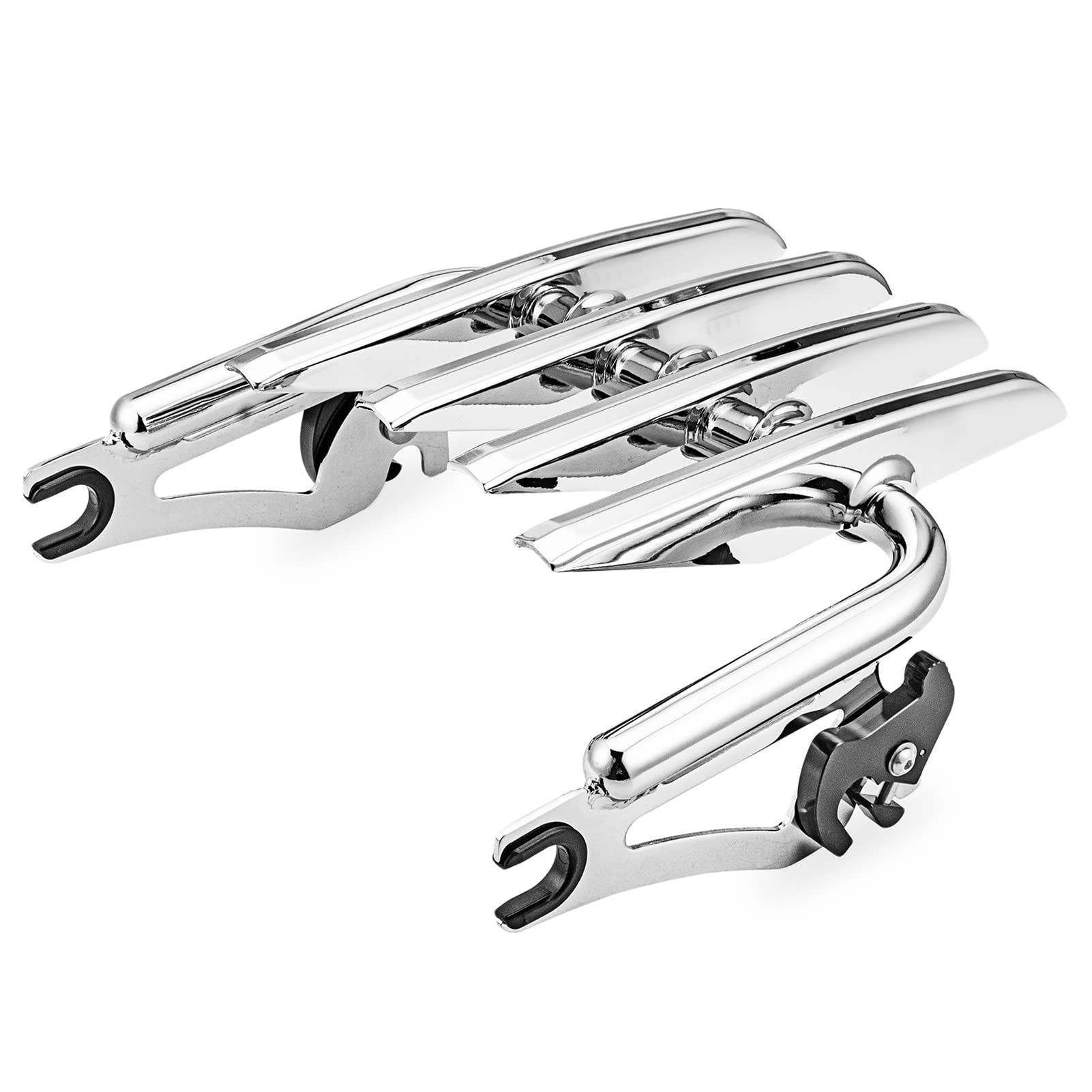 Mofun Chrome Luggage Rack Stealth Style Detachable Compatible with 2009-2024 Harley Touring Road King Electra Glide Road Glide S