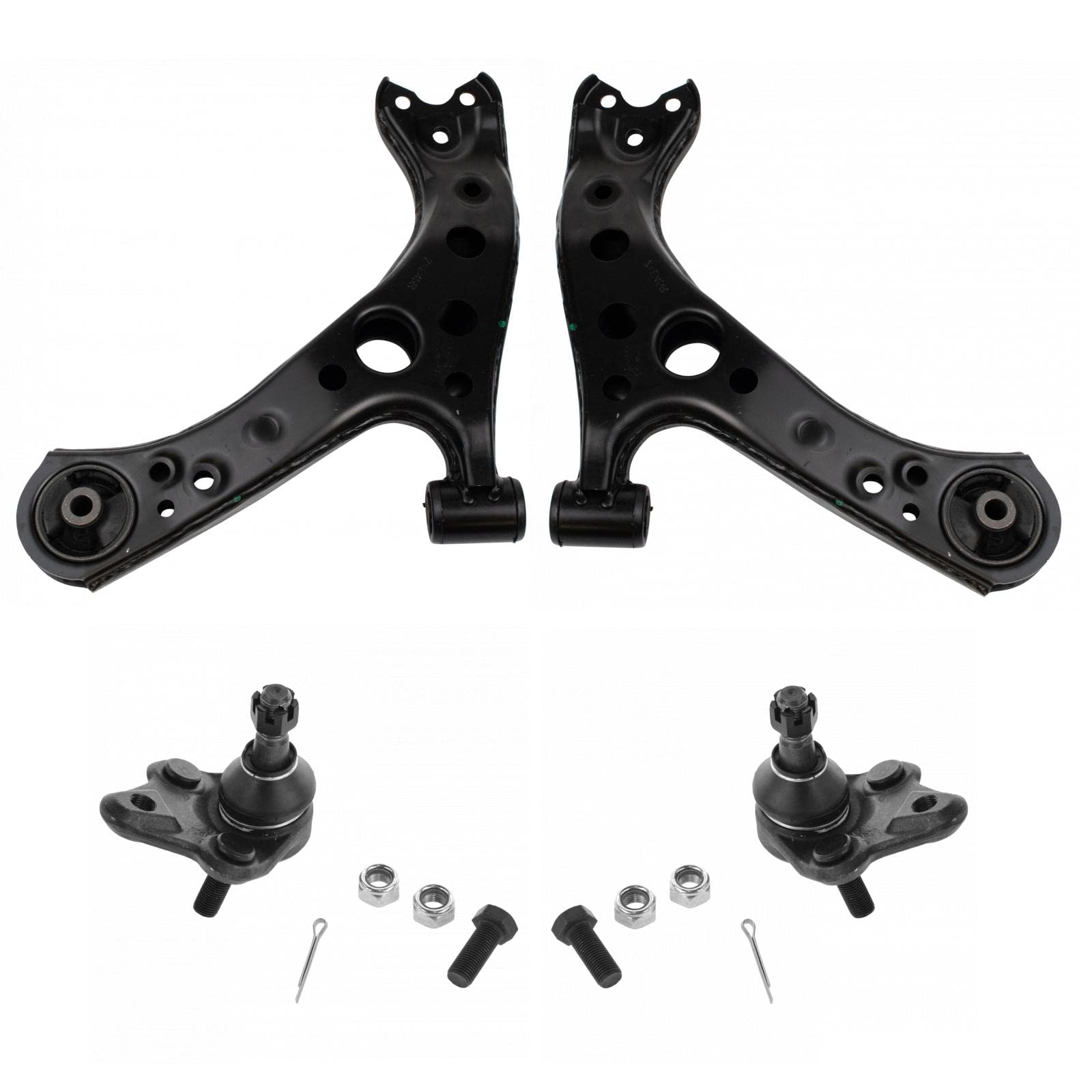 TRQ Front Lower Control Arm with Ball Joint Set Compatible with 2019-2022 Toyota Corolla 2016-2022 Prius Prius AWD-e 2017-2022 P