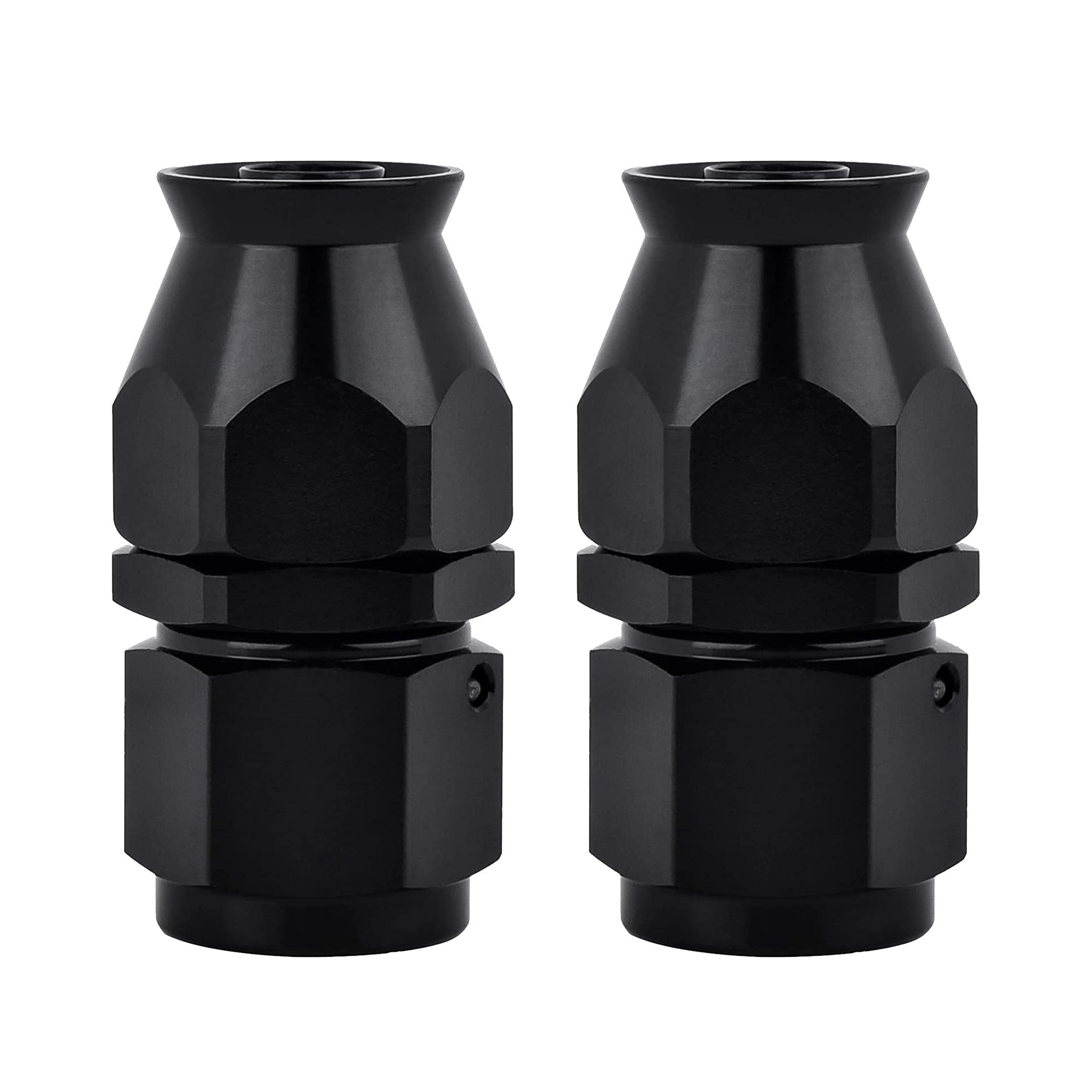 Evil Energy 10An Ptfe Hose End Fitting Straight Black For Ptfe Hose Only 2Pcs