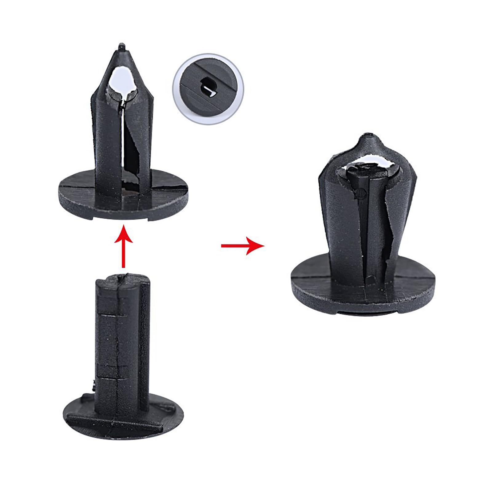 Hooke Road Grill Fastener Retainer Clips Grille Plastic Bolts Tube Hole Cover Kit For 2007-2025 Jeep Wrangler Jk Jl & Unlimited