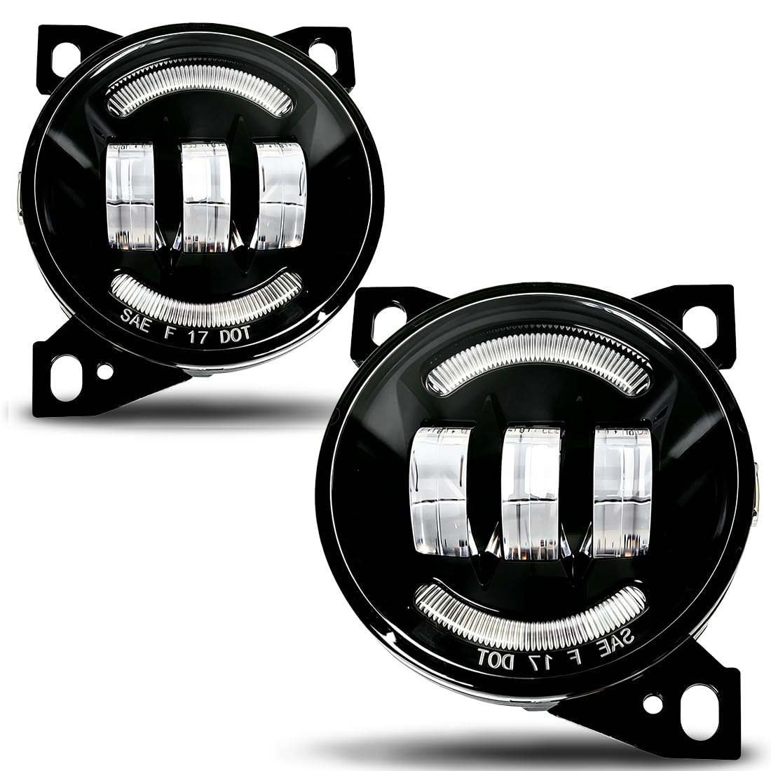 FV Pair Full LED Fog Light Assembly fit for Peterbilt 579 (2013-2021) 587 (2011-2015) Kenworth T660 (2007-2021) Direct Replaceme