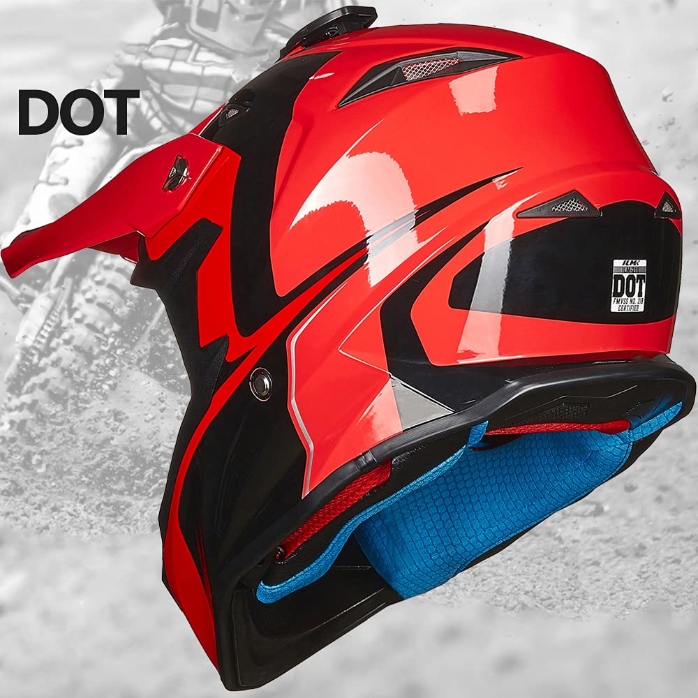 Ilm Kids Youth Dirt Bike Helmets Atv Motocross Dirtbike Helmet With Super Soft Liner Camera Mount For Adult Men Women Motorcycle