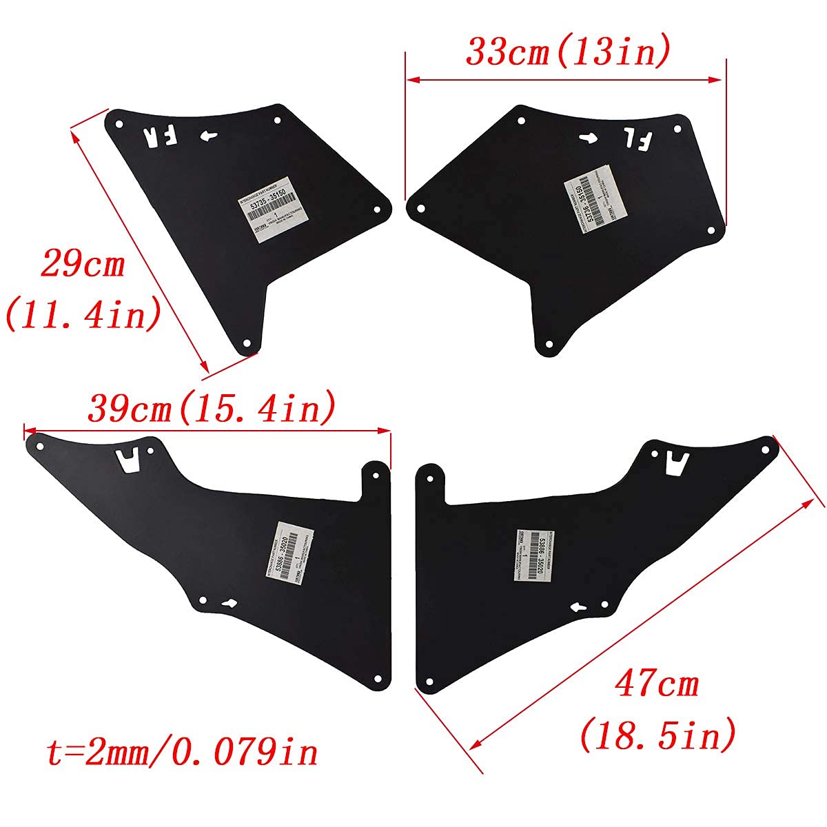 Splash Guards Mud Flaps For 4Runner N210 N280 2003-2020 Fj Cruiser 2007-2014 Gx460 Gx470 Land Cruiser Prado J120 J150 120 150 53