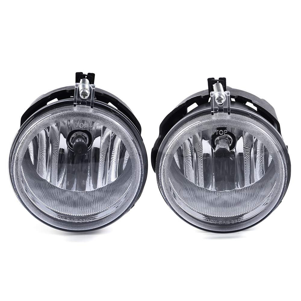 Grand Orange Clear Fog Lights Bumper Lamps Assembly With Bulbs Compatible With 2006-2009 Dodge Charger /2008-2010 Dodge Challeng