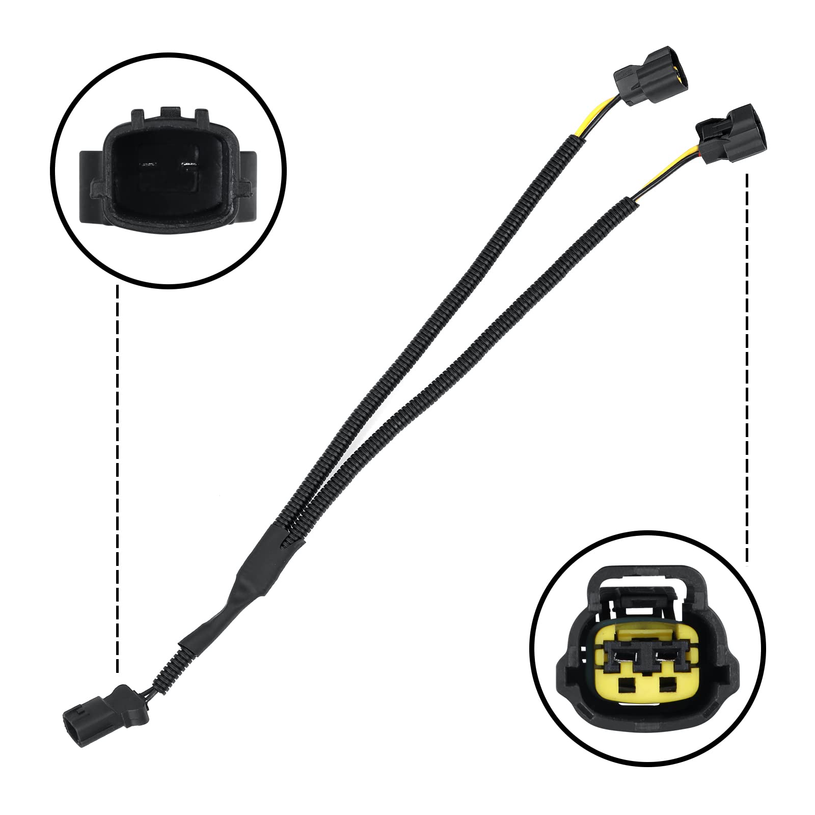 SEINECA Car Horn Adapter Wiring Harness Y Type Connector for Hyundai Kia - Plug & Play, 1 to 2 Horn Compatibility