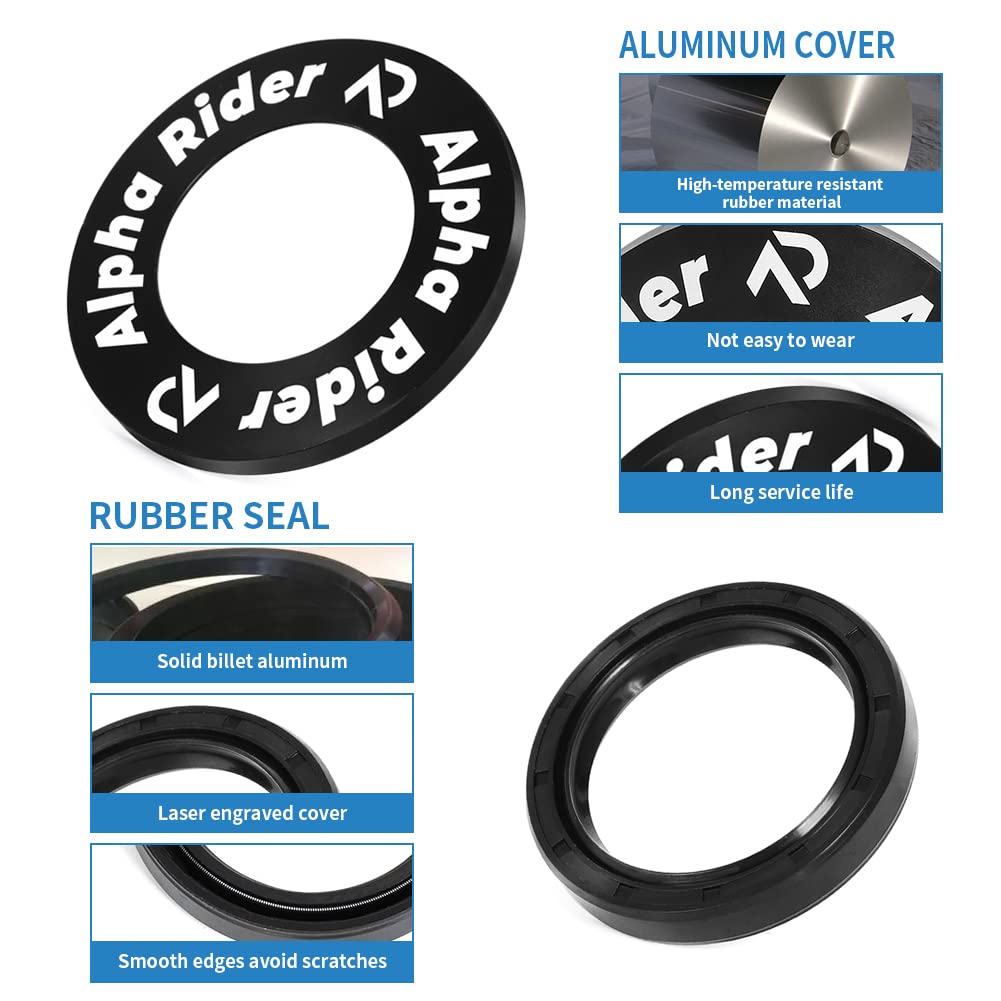 AUTOVIC Crankshaft Seal Cover Kit for Polaris Ranger 900/1000, RZR 900/1000 - Black Aluminum