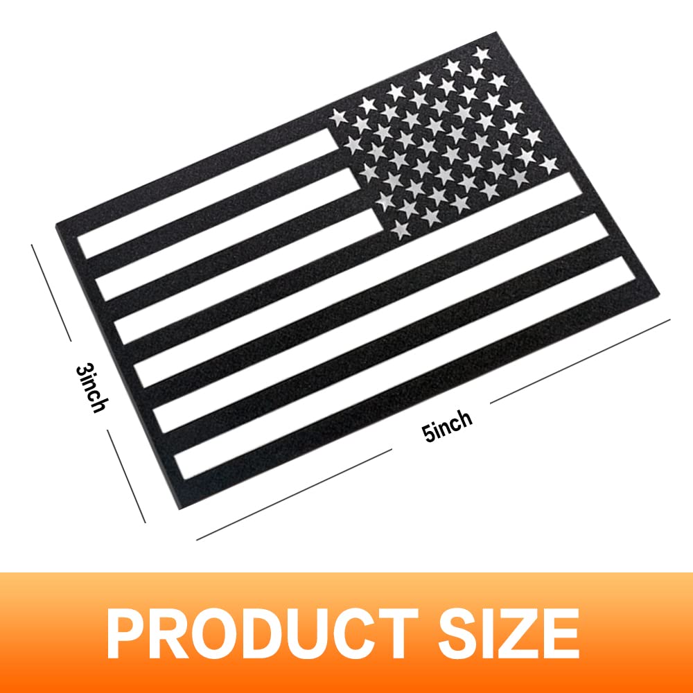 Vagurfo 1 Pair American Flag Metal Car Sticker,Universal Car Stickers Metal American Flag Emblem Sticker Decal,Auto Bumper 3D Us Stickers Decal Accessories (Cut Out 1 Pair)