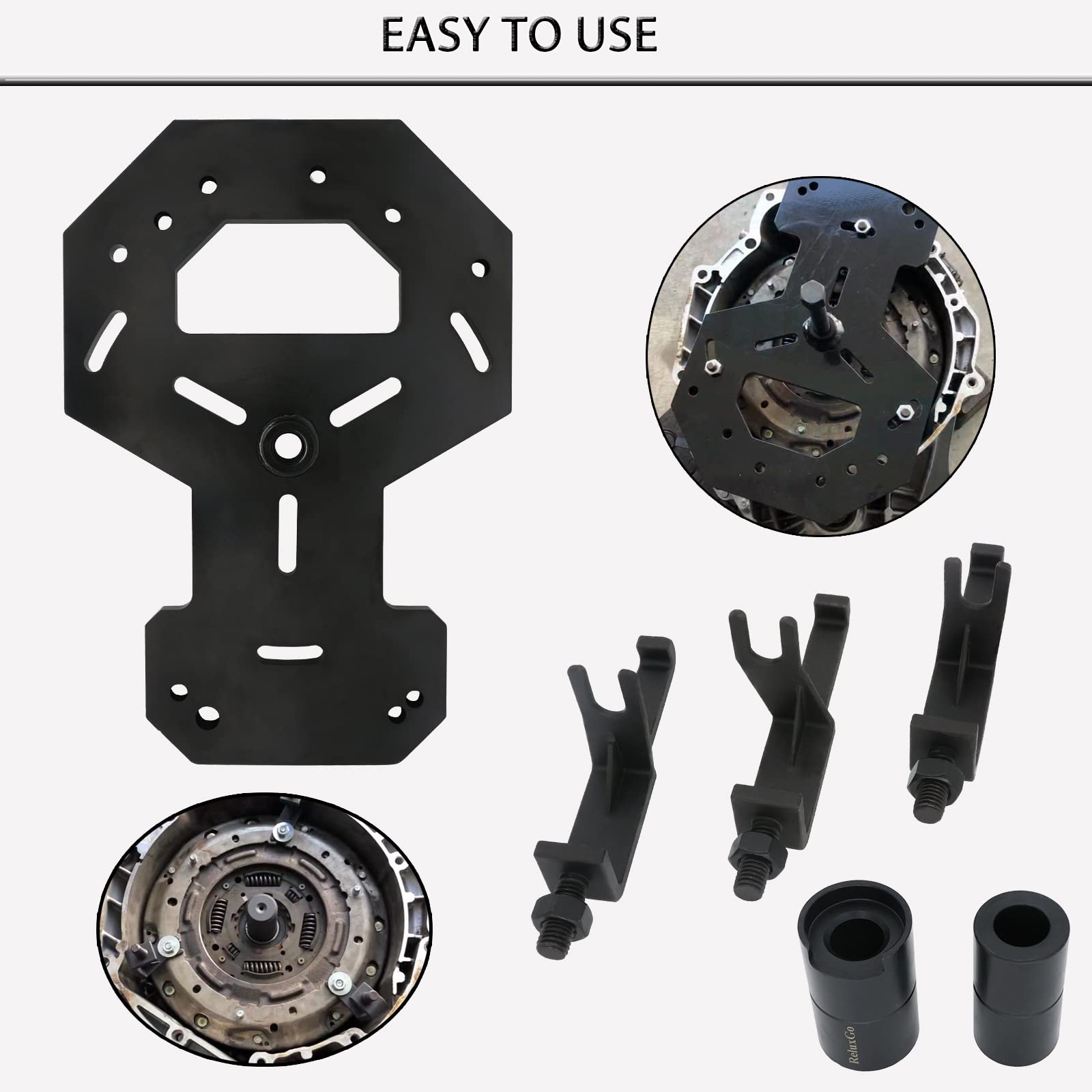 ReluxGo DPS6 Clutch Tool Kit - Dual Clutch Installer/Remover, Steel, Black, Model BJS002, Compatible with Ford/Volvo Focus/Fiestas