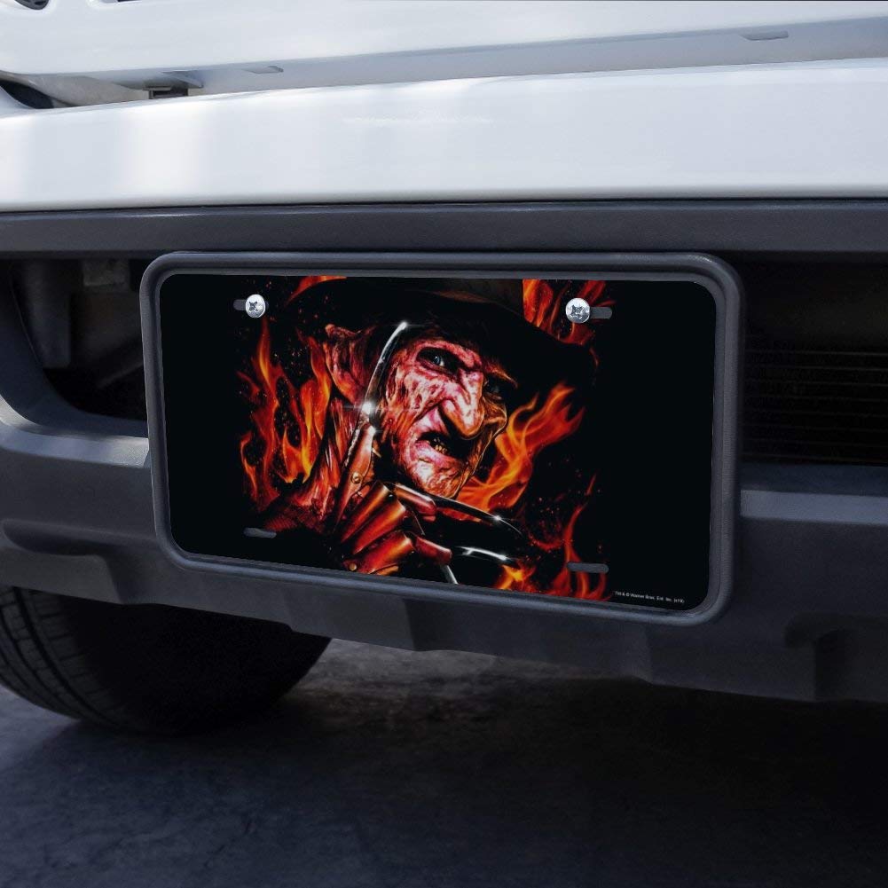 Graphics & More A Nightmare On Elm Street Freddy'S Fire Novelty Metal Vanity Tag License Plate