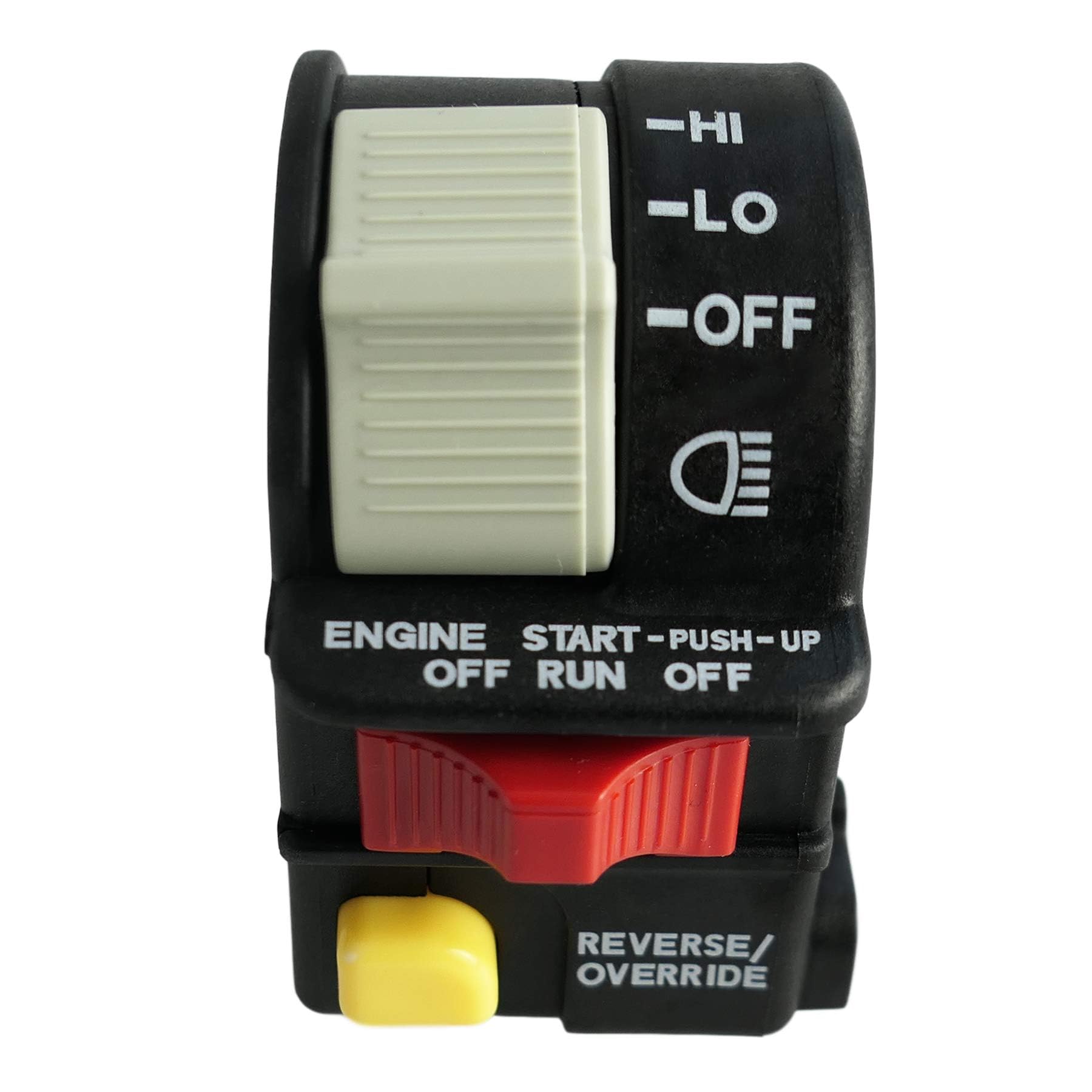Left Handlebar Bar Switch, Engine Start Run Off Headlight HI LO Off Start Light Switch for Polaris Magnum Scrambler Sportsman Tr