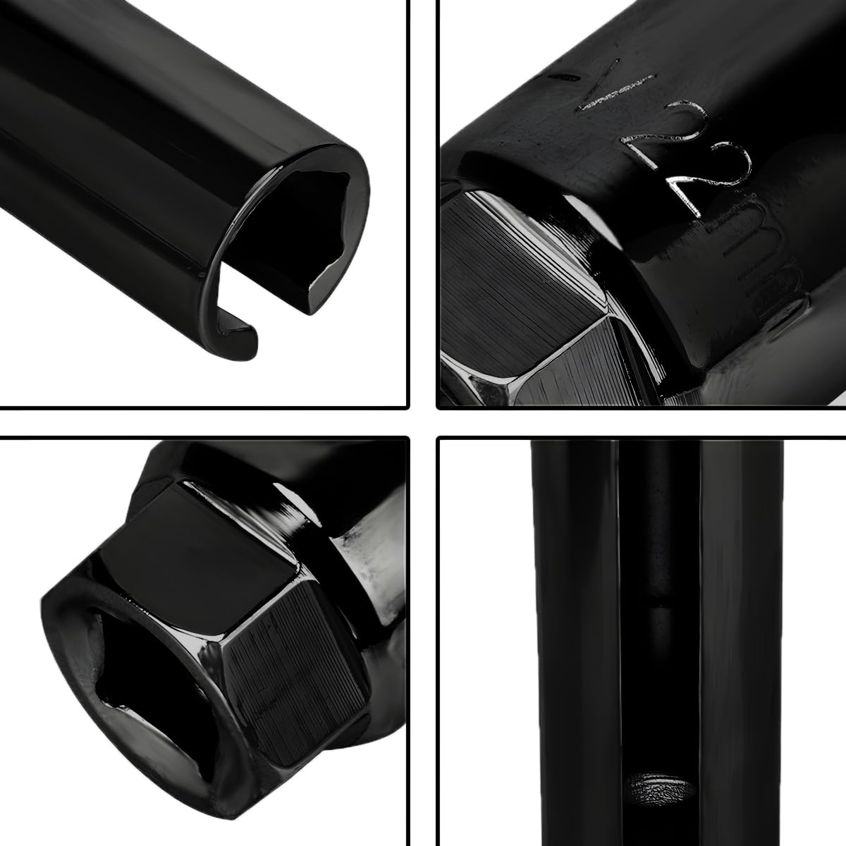 BELOMI Oxygen Sensor Socket - 3/8" Drive, 0.39" (12mm), 6-Point, 65Mn Steel, Black, Fits All Vehicle O2 Sensors
