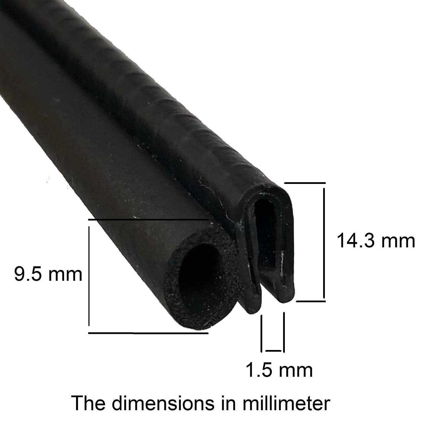 Trim Seal With Side Bulb | Pvc Plastic Trim With Epdm Rubber Bulb Seal - Fits 1/16    Edge, 3/8    Bulb Seal Diameter (33 Feet)