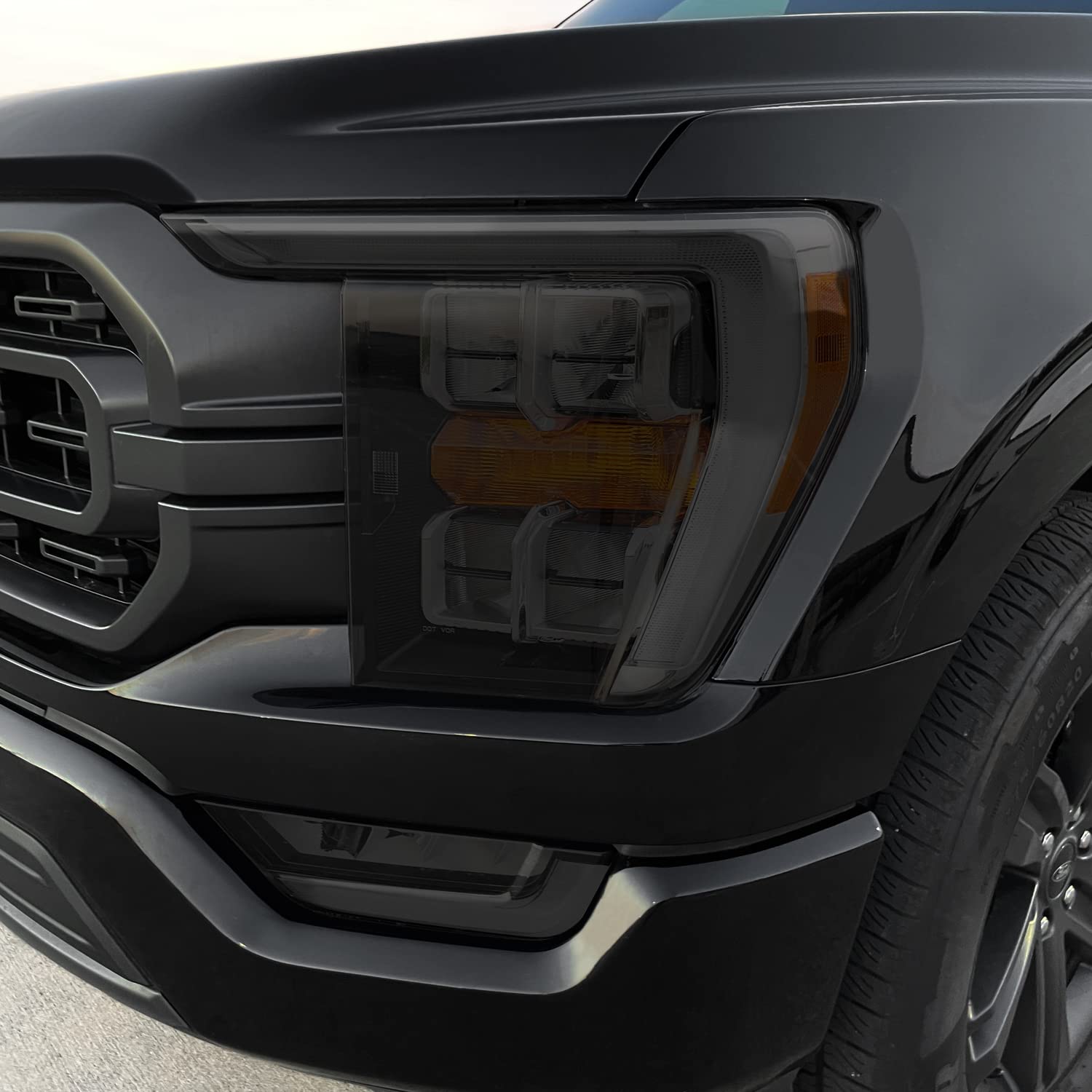 SlickMod PreCut Vinyl Smoke Tint for 2021-2023 Ford F150 Headlight, 20% Dark Smoke, SM-FOR-F15-2123-HL, 1 Head