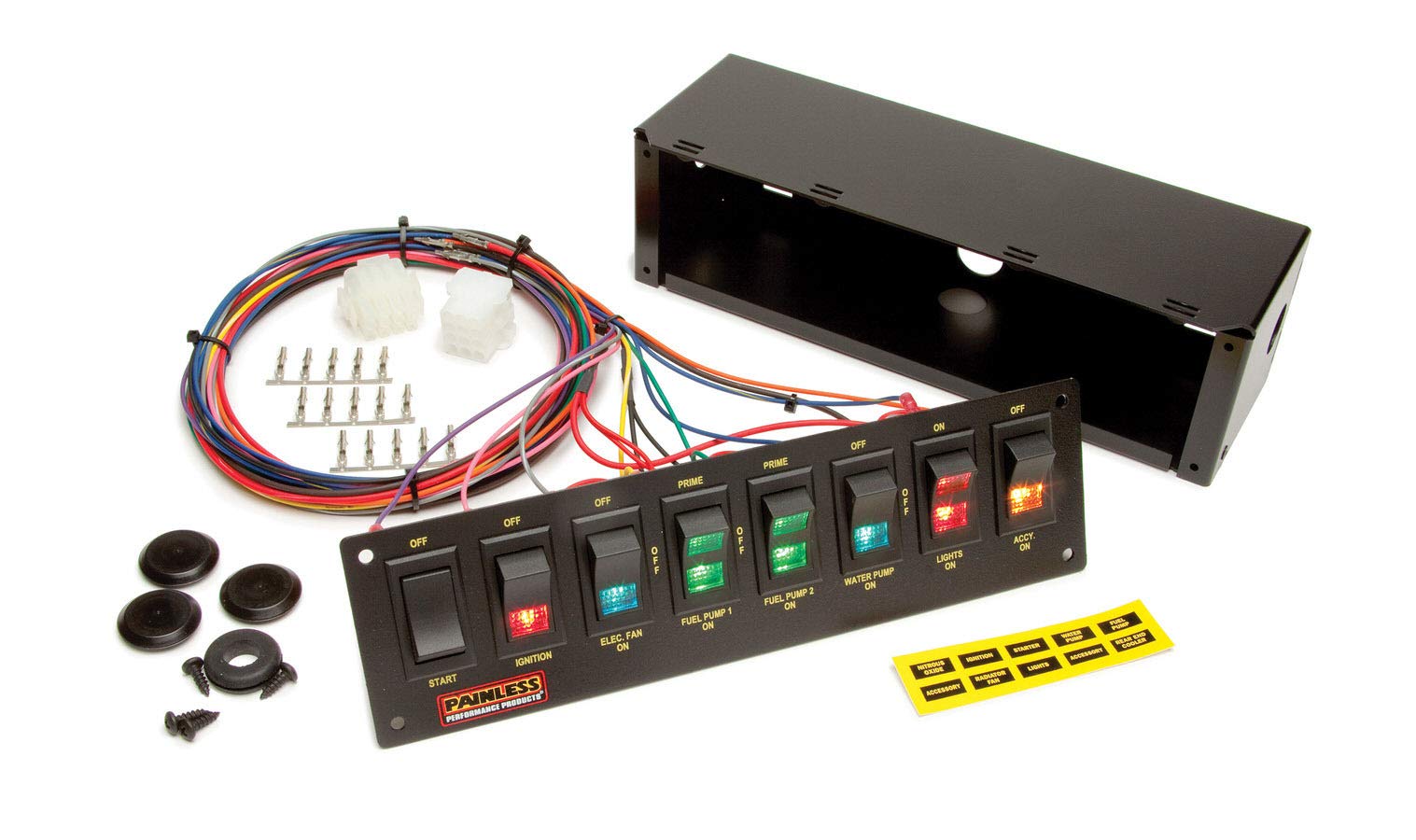 Painless Performance 50202 Roll Bar Mount 8-Switch Panel & Box for use with 50001 Harness
