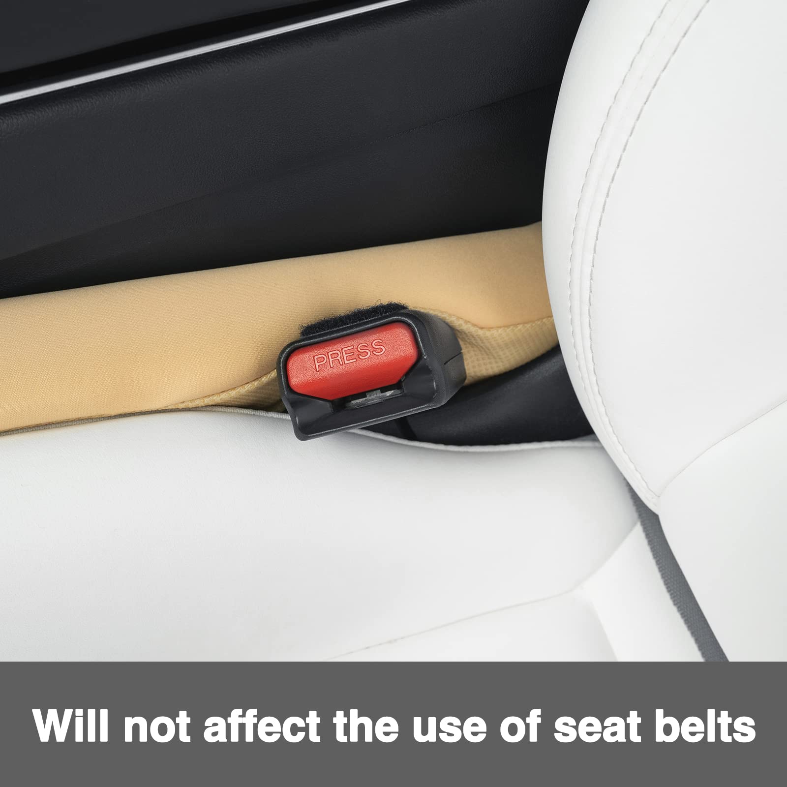 HEYTRIP Car Seat Gap Filler Organizer - Universal Fit, Pack of 2, Yellow, Model HEYT07004AB, Prevents Items from Falling, Ideal for Drivers & Passengers