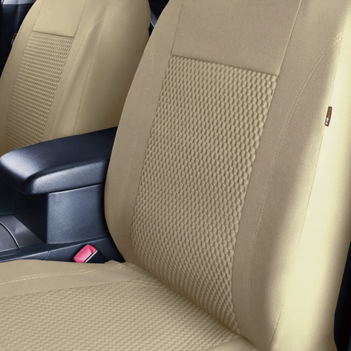 Flying Banner car seat Covers Full Set Velvet Cubic Heat Stamp Massage Breathable Rear Bench Split Black Gray Beige tan 40/60 50