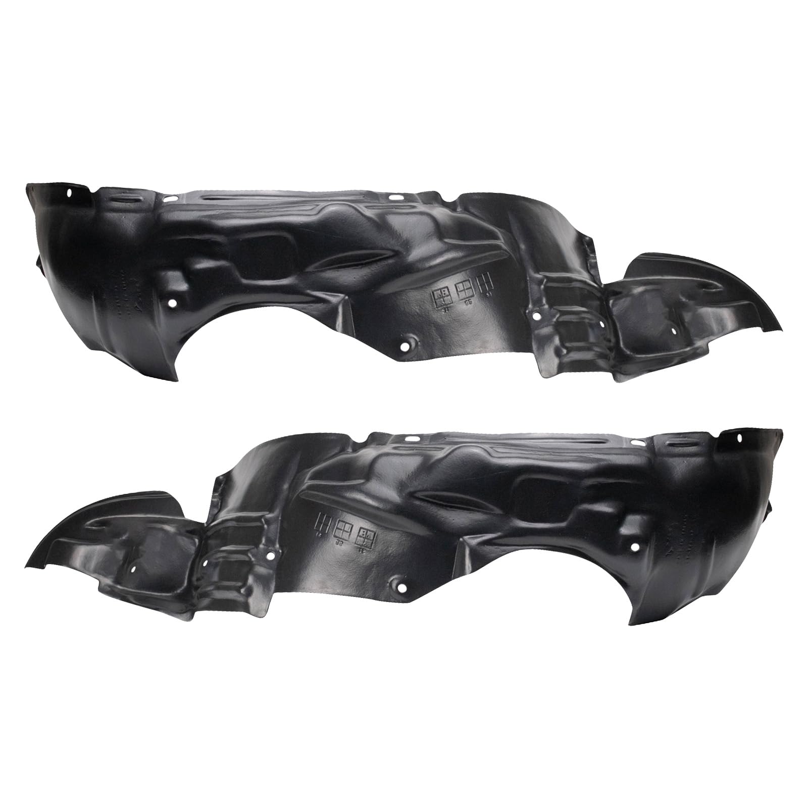 Trq Front Inner Fender Liner Set Compatible With 1993-1997 Toyota Corolla To1248104 To1249104