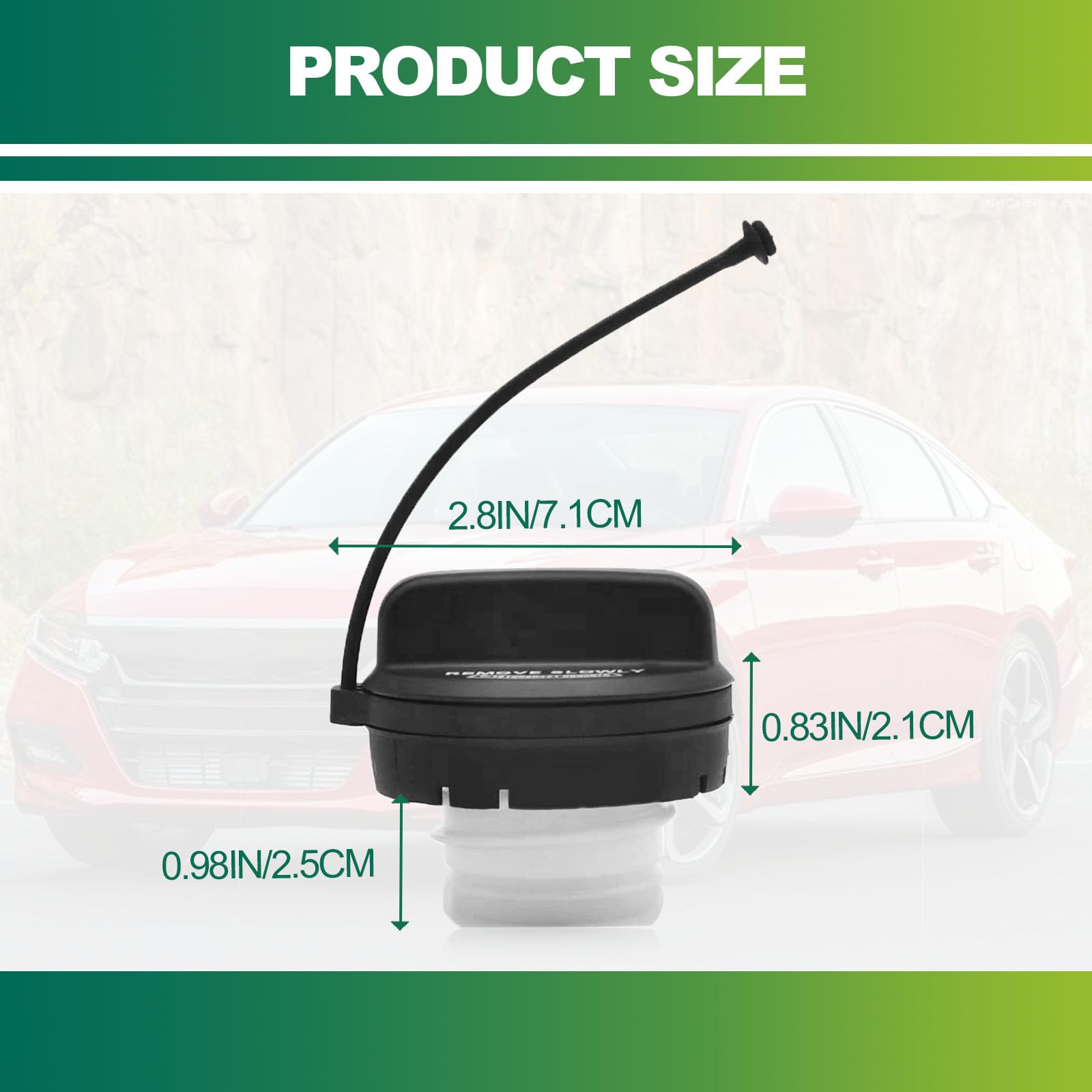Fuel Cap Replacement Compatible With Honda Accord, Civic, Crosstour, Cr-V Crv, Fit, Hr-V, Hrv, Insight, Odyssey, Pilot, Replaces