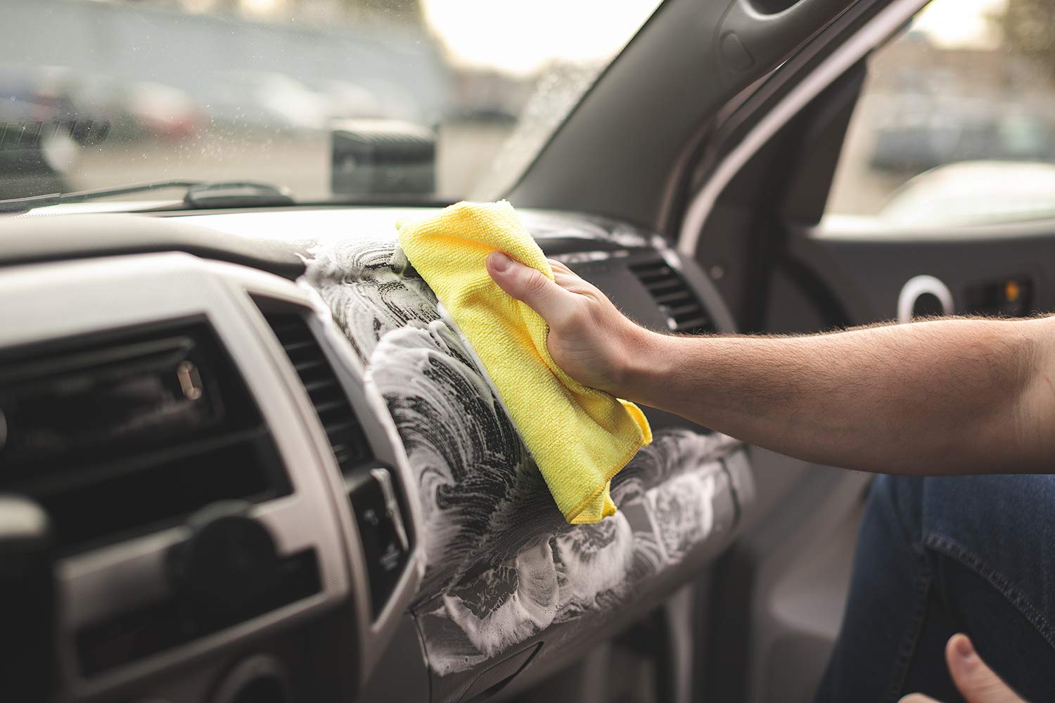 P & S Professional Detail Products Xpress Interior Cleaner - 1 Gallon, Yellow, Safe for Leather, Vinyl & Plastic, Fresh Scent