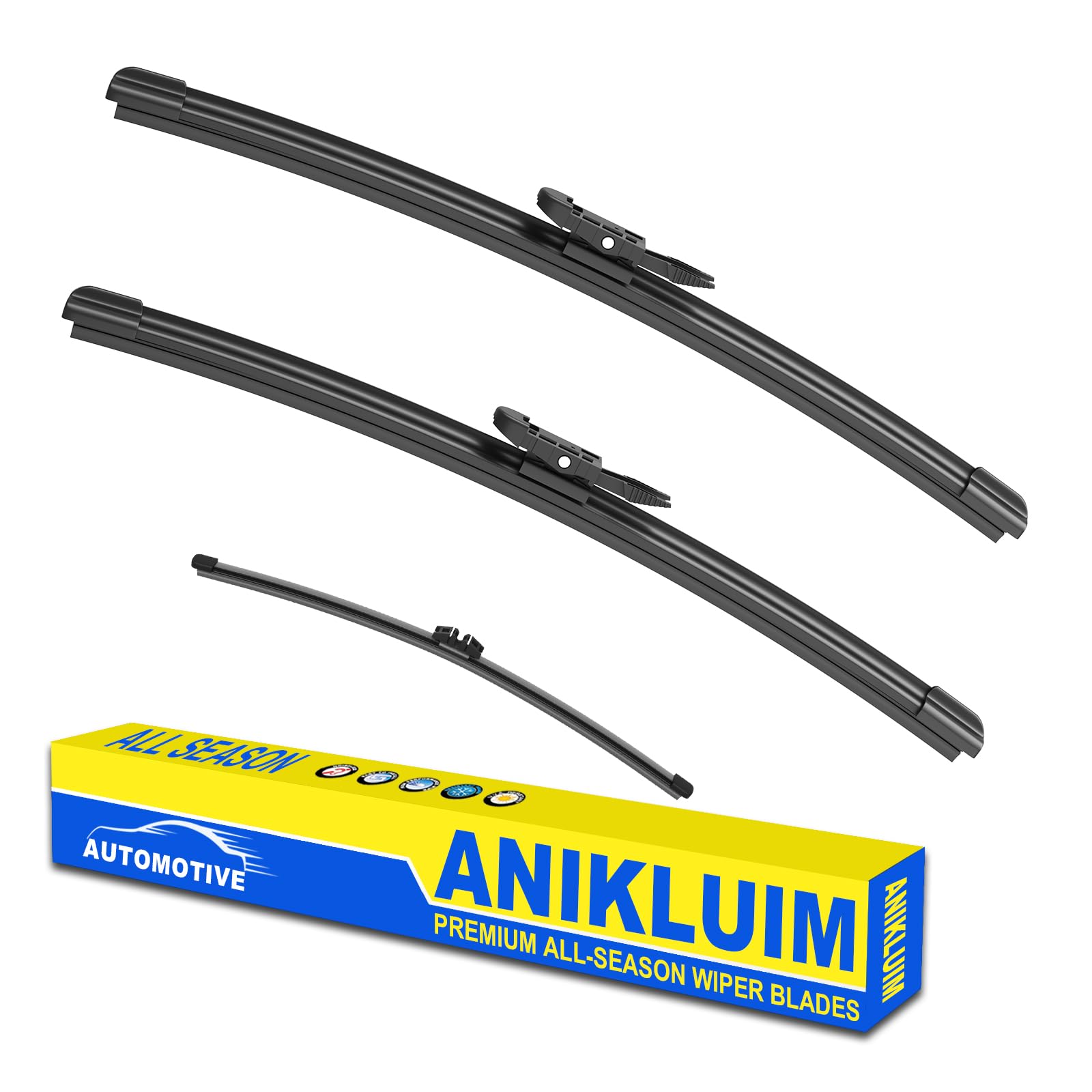 Anikluim 28''+ 28'' Wiper Blades With 11'' Rear Wiper Blade Set Replacement For 2013-2019 Ford Escape Windshield Wipers Original