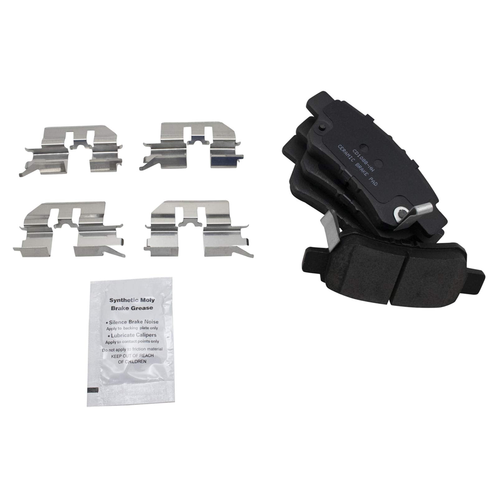 Trq Rear Brake Pad & Rotor Kit Brake Pads Brake Rotor Ceramic Premium G-Coated Compatible With 2005-2010 Honda Odyssey