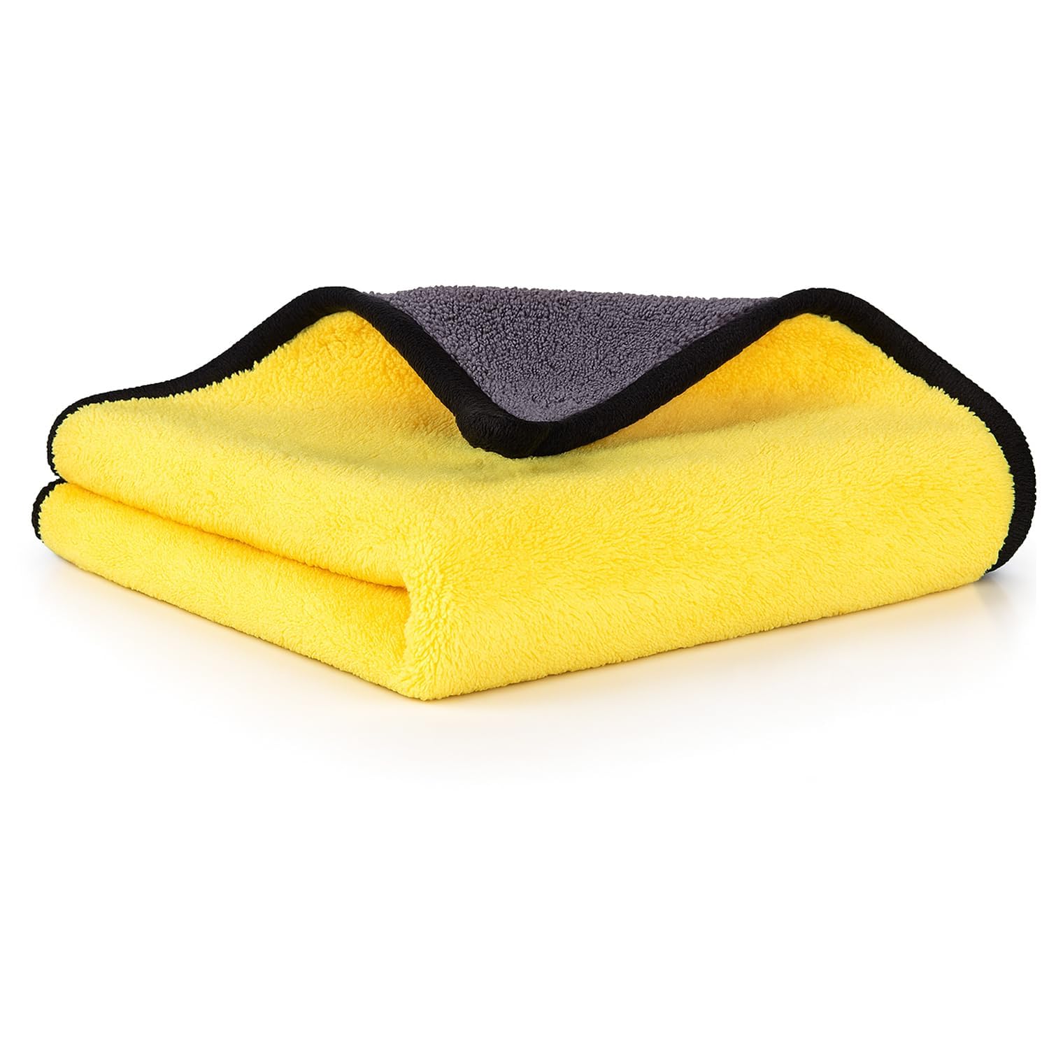 Troijiz Microfiber Cleaning Cloths, 40x40cms Yellow! Highly Absorbent, Lint and Streak Free, Multi Purpose Wash Cloth for Kitch