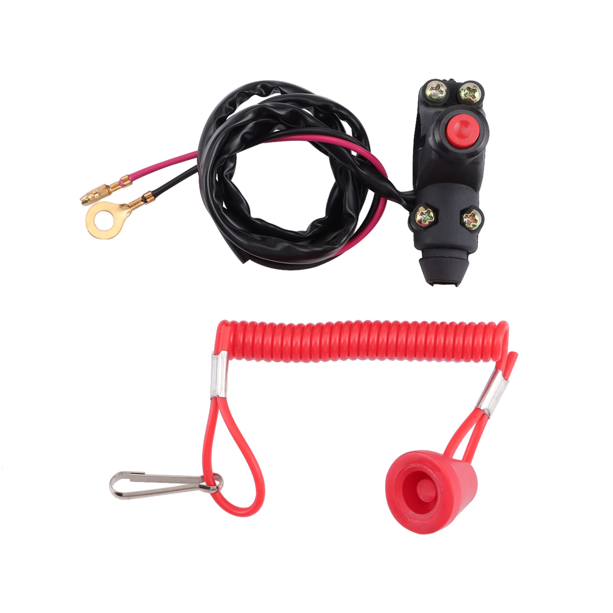 Woostar 7/8'' 22Mm Handlebar 2 Wire Tether Kill Switch Replacement For 110Cc 125Cc Taotao Dirt Pit Bike Atv 4 Wheeler Quad Trail