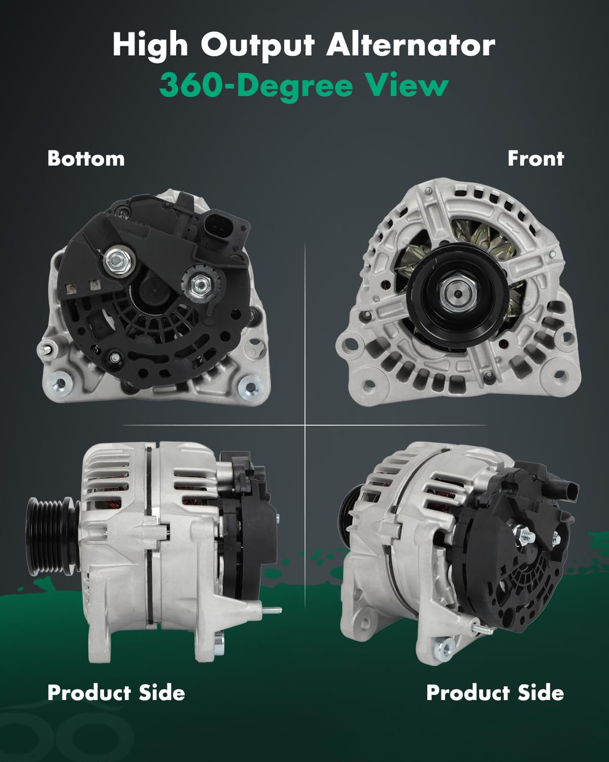 SCITOO Alternator Fit for Volkswagen for Eos 2.0L 2007-2009, for GTI 2.0L 2006-2008,for Volkswagen for Jetta 2.0L 2008, for Jett
