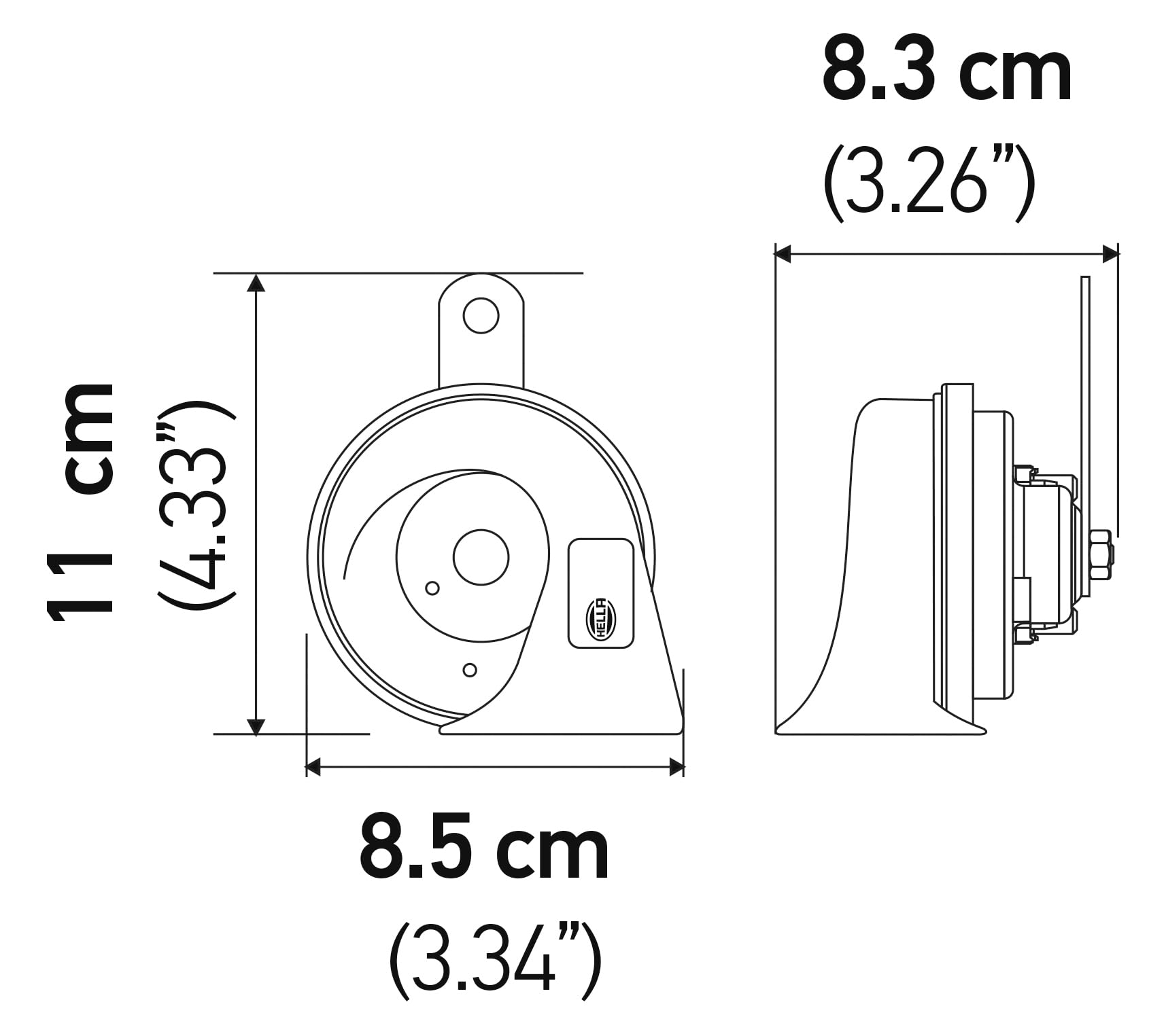 Hella 012010801 Blue Trumpet Horn Kit, 12 V, 400/500 Hz (Universal Fit)